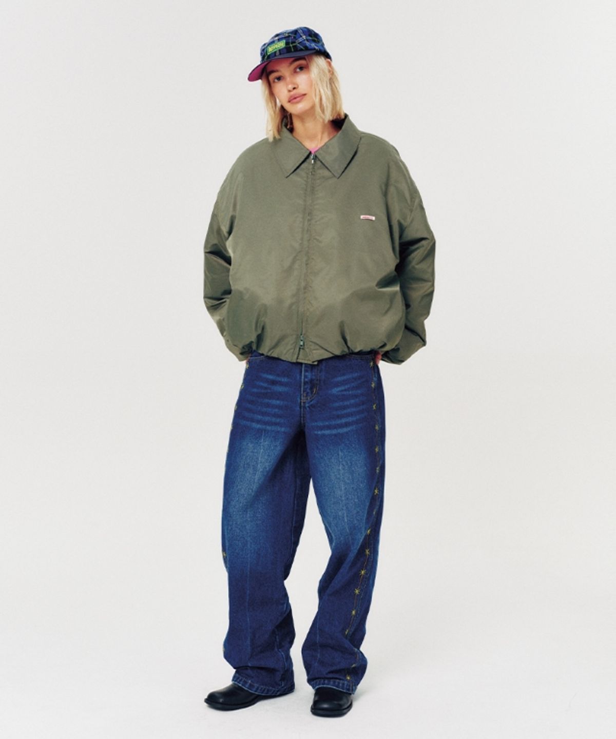 무드베러(MOODBETTER) HANDSTITCH LINE DENIM PANTS BLUE