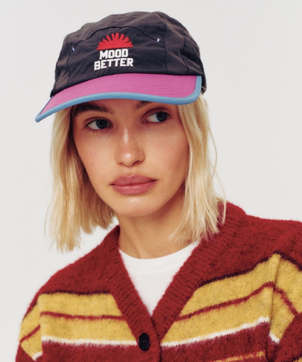 무드베러(MOODBETTER) SUNRISE CAMP CAP CHARCOAL PURPLE