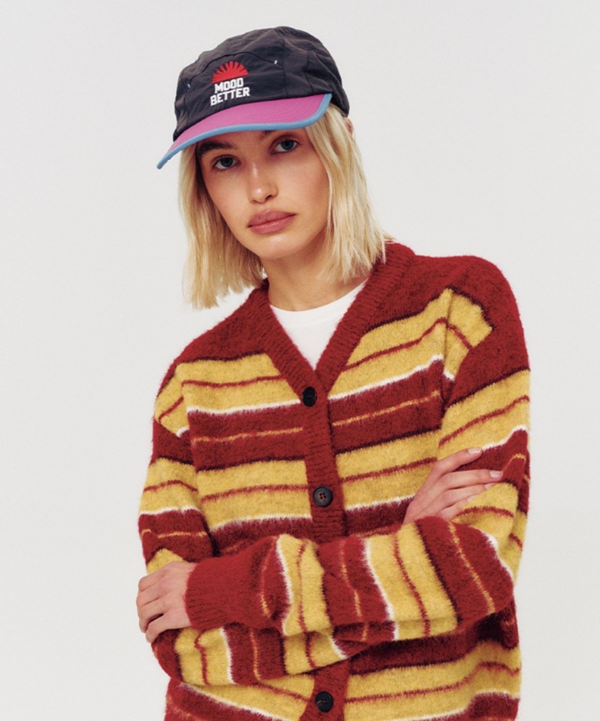 무드베러(MOODBETTER) SUNRISE CAMP CAP CHARCOAL PURPLE