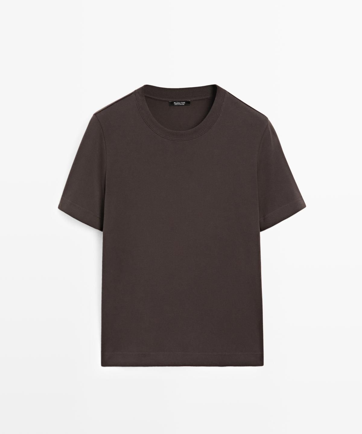 마시모두띠(MASSIMO DUTTI) 인터록 반팔 티셔츠