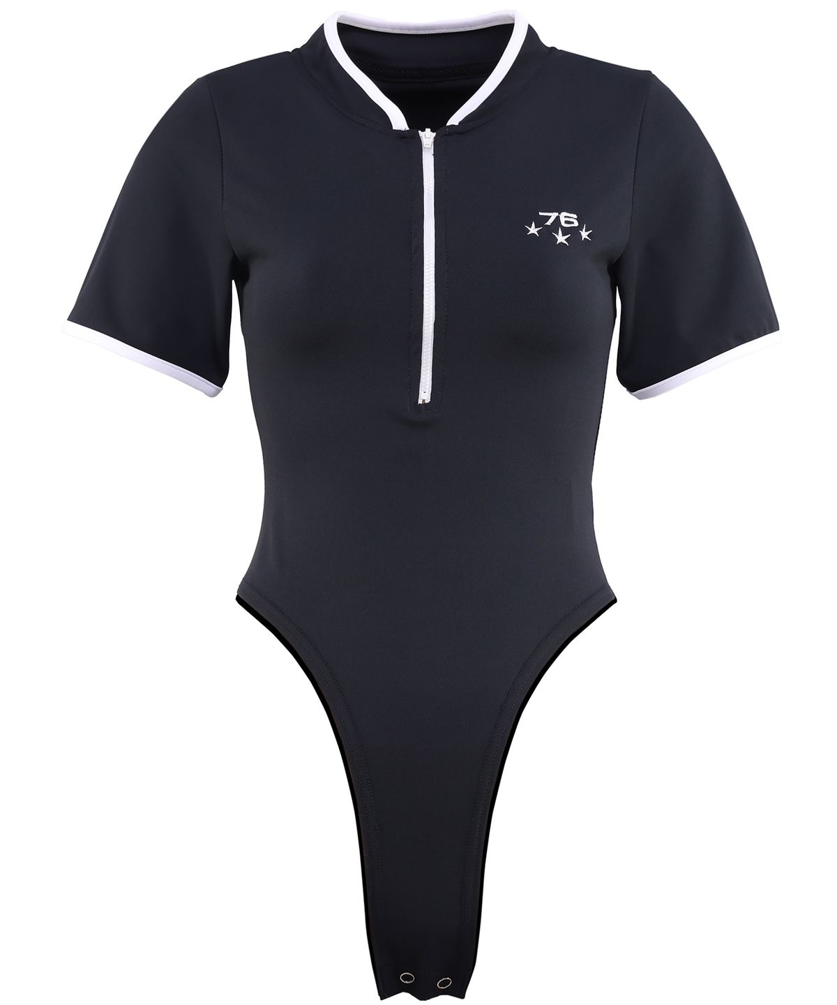 슬리시스(SLYISIS) Half Zip Open Back Bodysuit (Dark Navy)