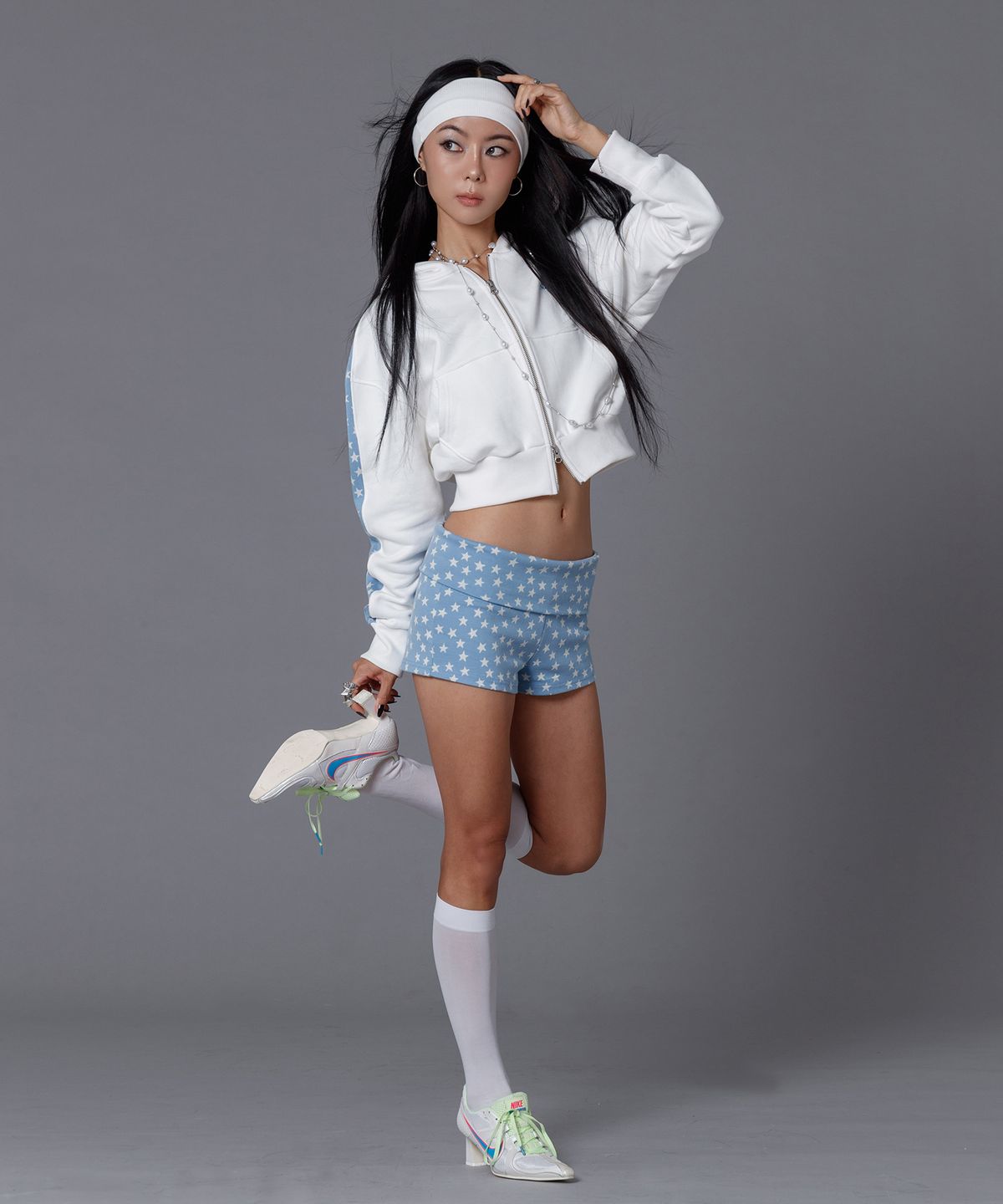 슬리시스(SLYISIS) Star Folding Micro Shorts (Blue)