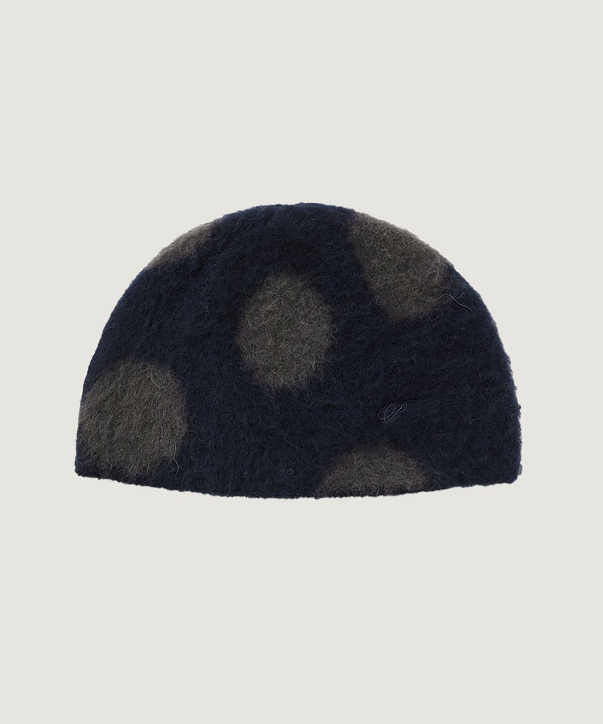 포에브(POEV) Fluffy Dotted Knit Beanie - Navy