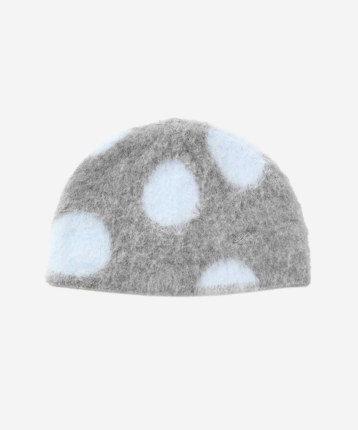 포에브(POEV) Fluffy Dotted Knit Beanie - Grey