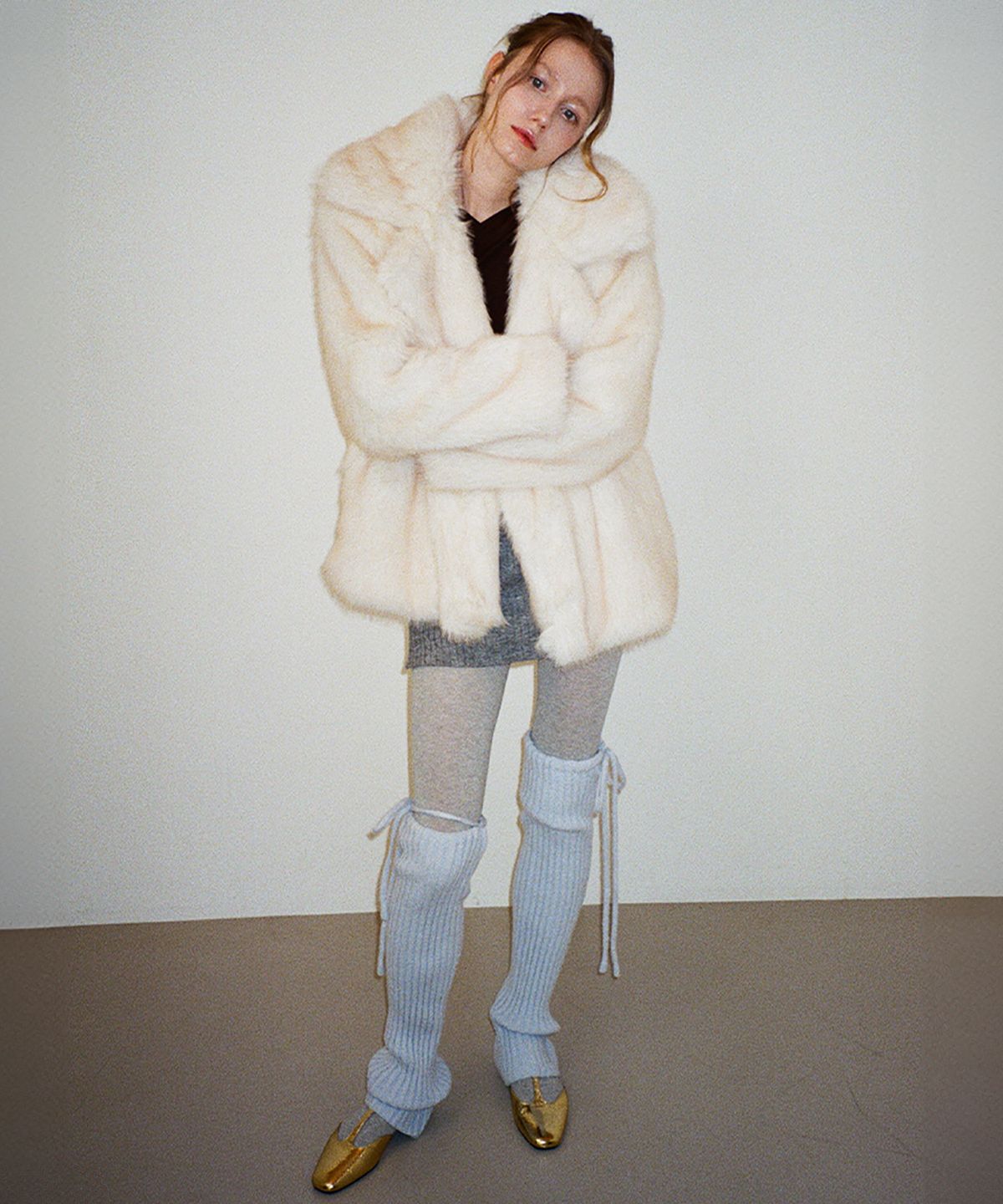 포에브(POEV) Drawstring Leg Warmer - Sky Blue