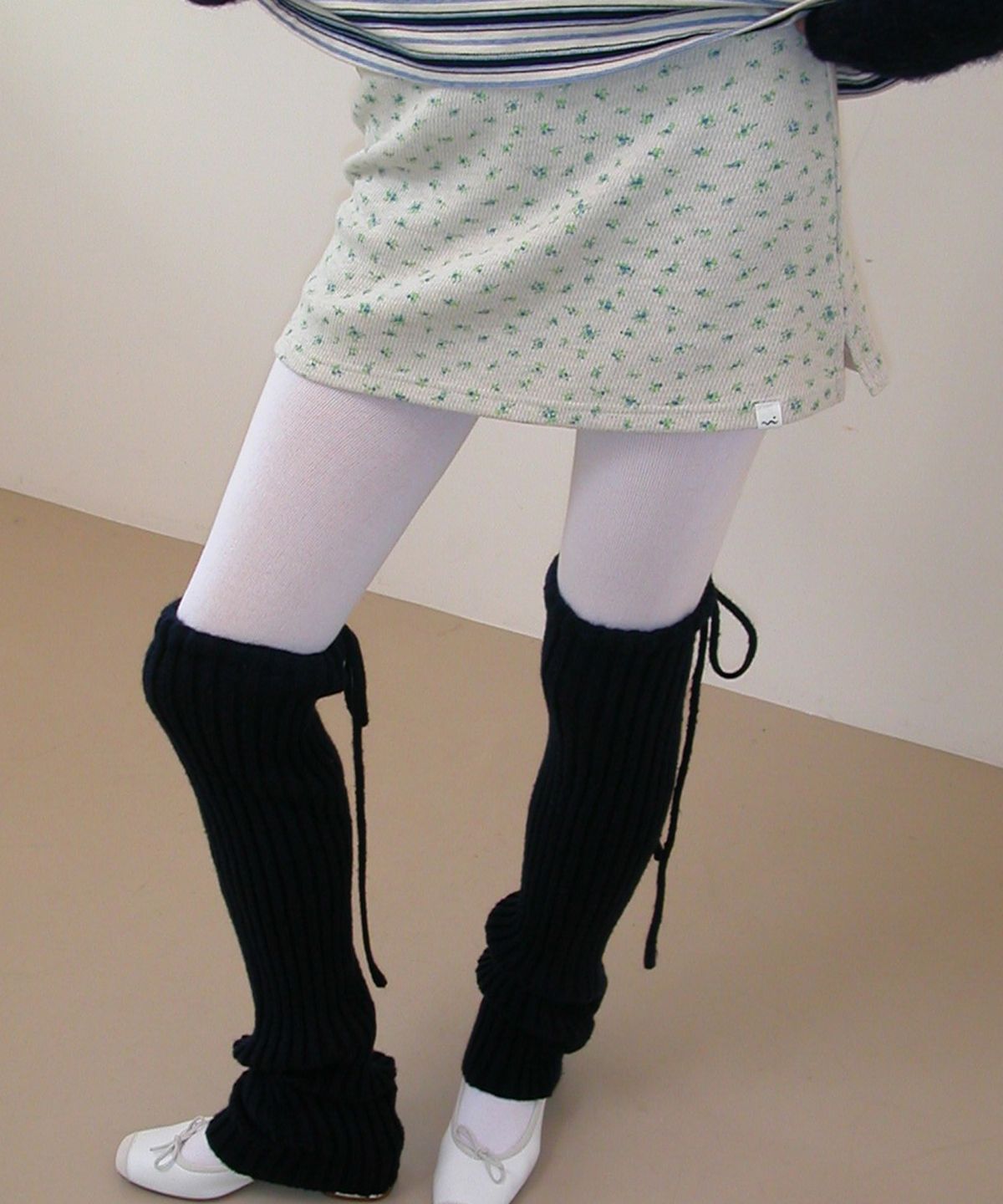 포에브(POEV) Drawstring Leg Warmer - Navy