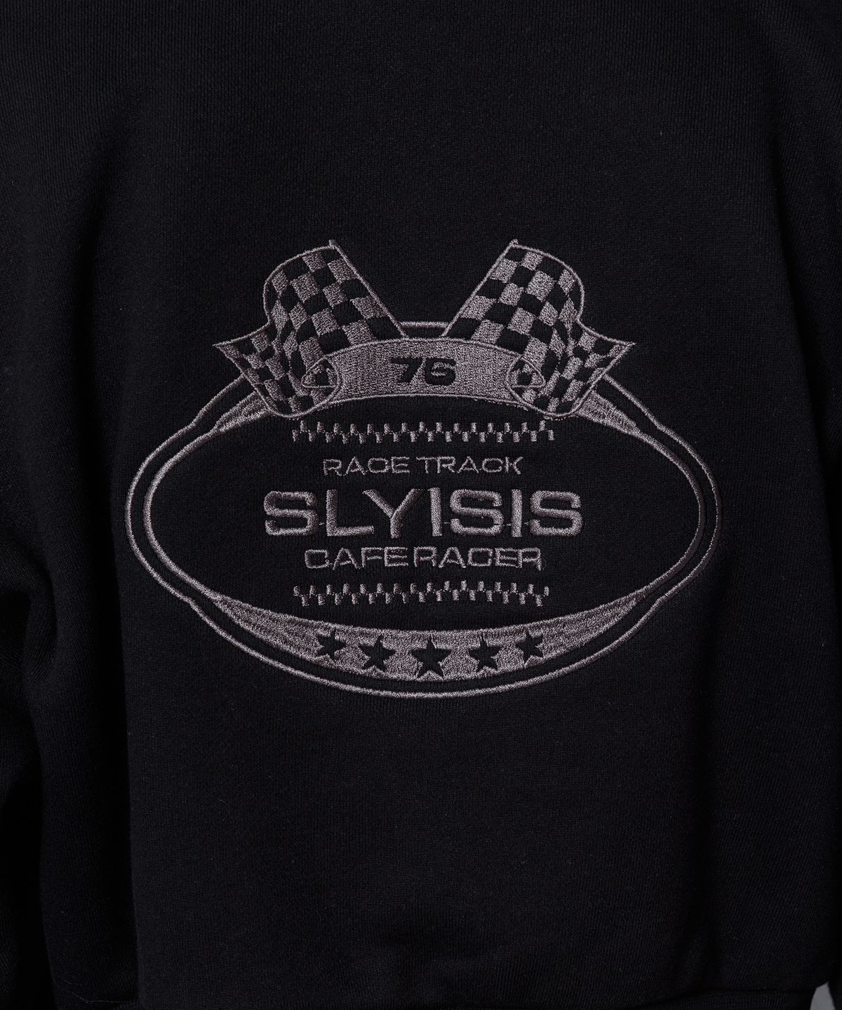 슬리시스(SLYISIS) Star Line Crop Hoodie Zip-up (Black)
