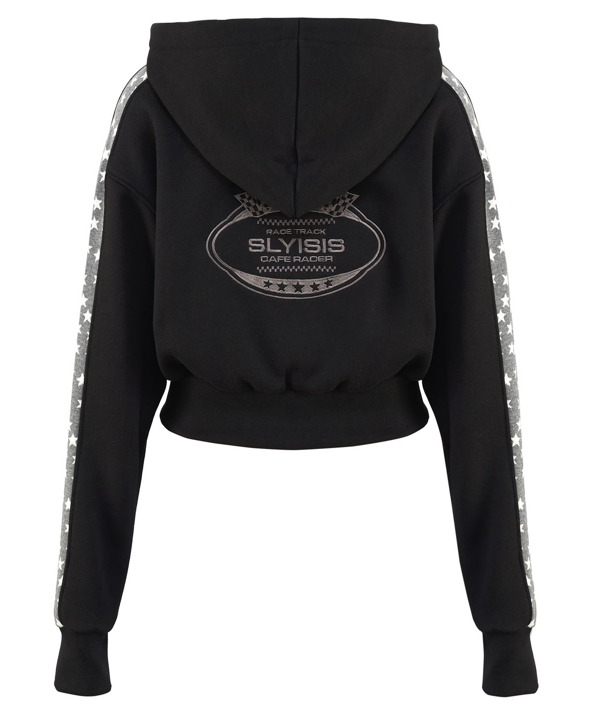 슬리시스(SLYISIS) Star Line Crop Hoodie Zip-up (Black)