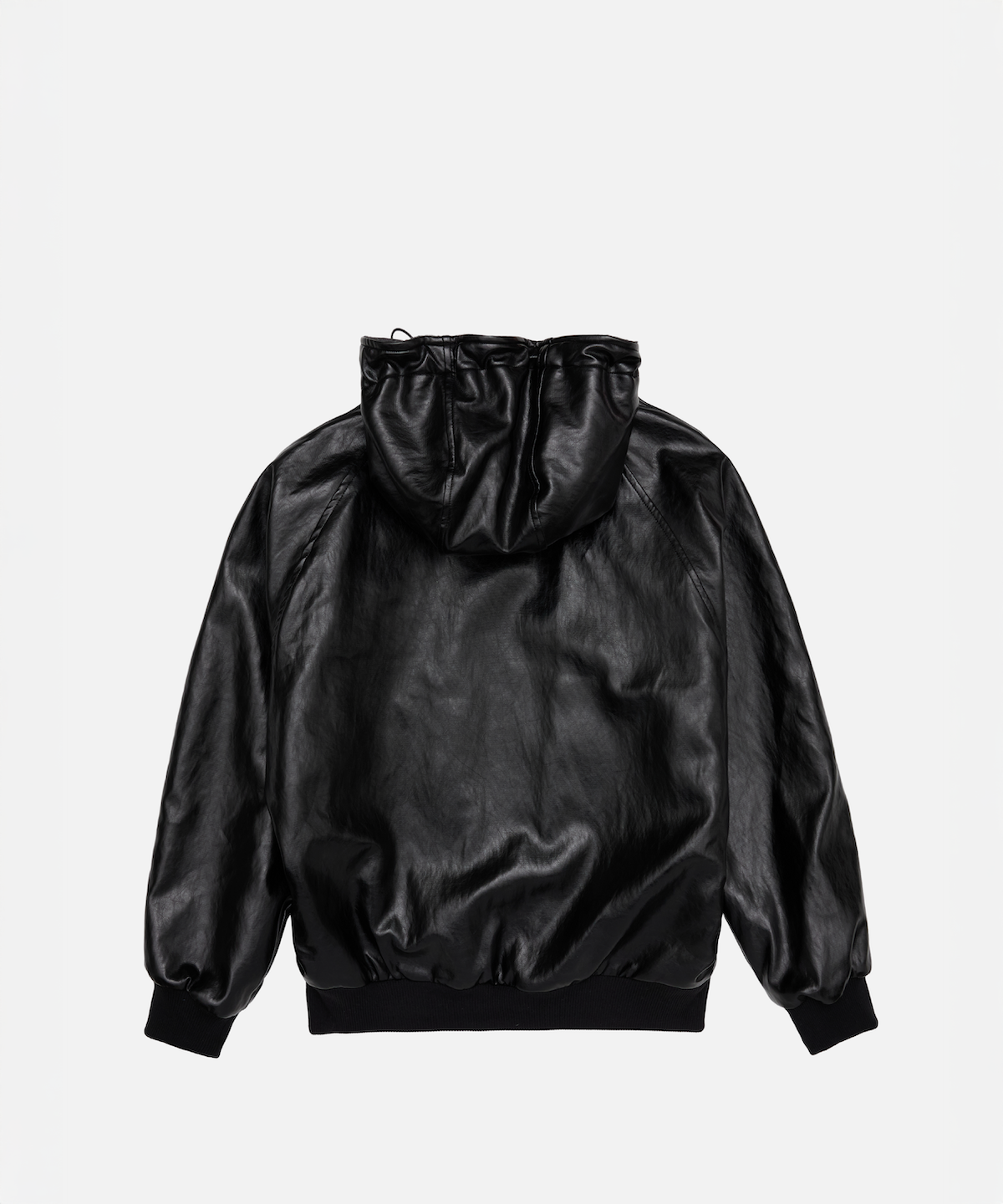 콜아웃뉴이어(CONY) FLEECE LEATHER HOOD BLOUSON JUMPER / BLACK