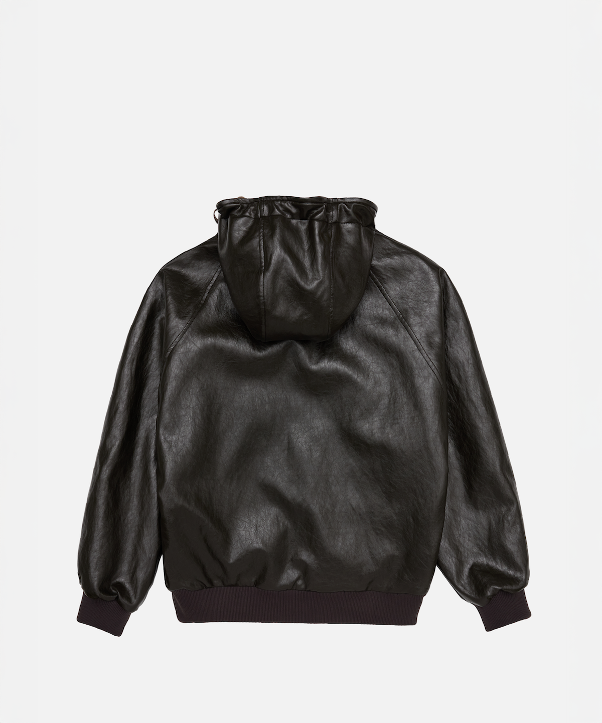 콜아웃뉴이어(CONY) FLEECE LEATHER HOOD BLOUSON JUMPER / BROWN