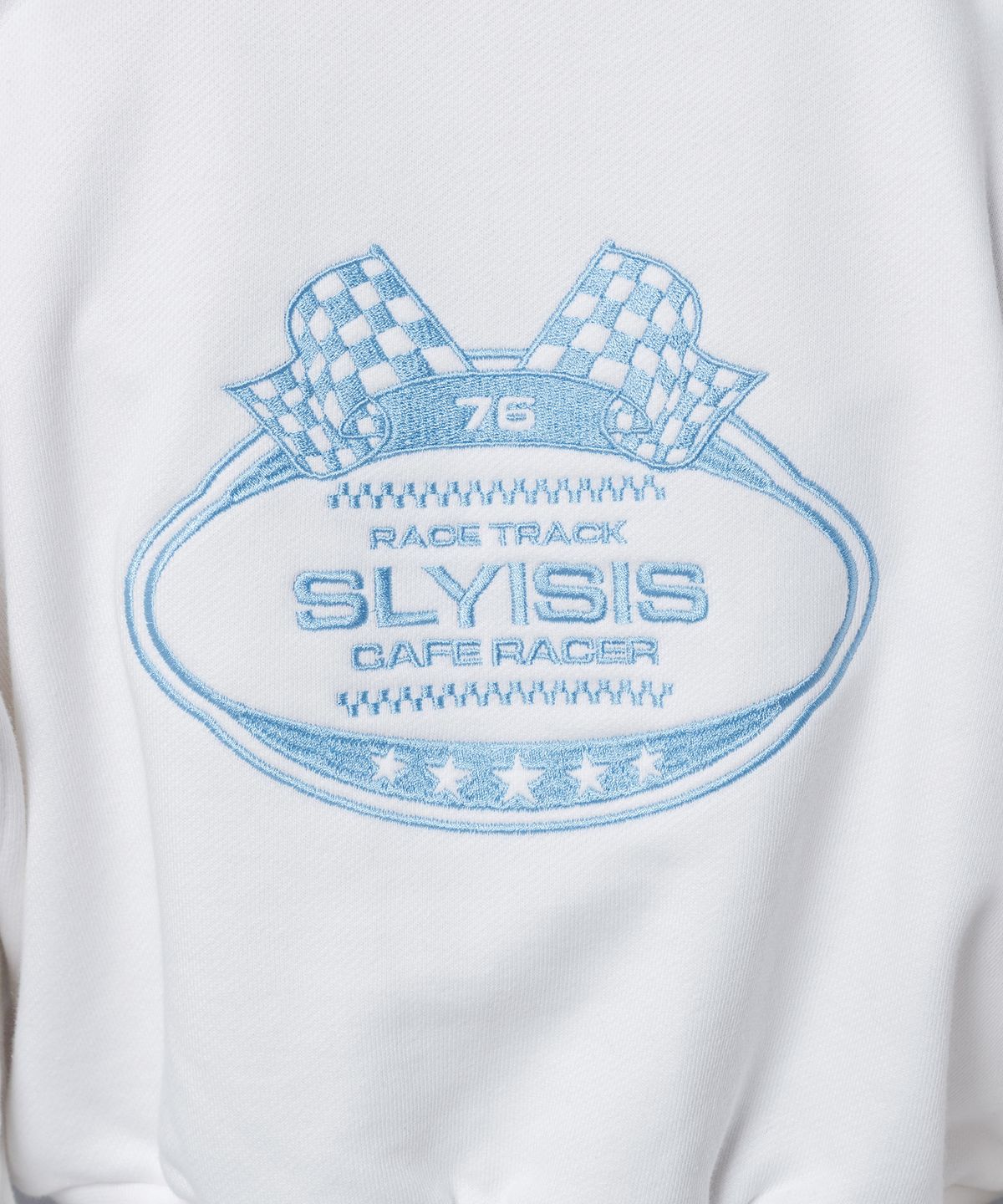 슬리시스(SLYISIS) Star Line Crop Hoodie Zip-up (Ivory)