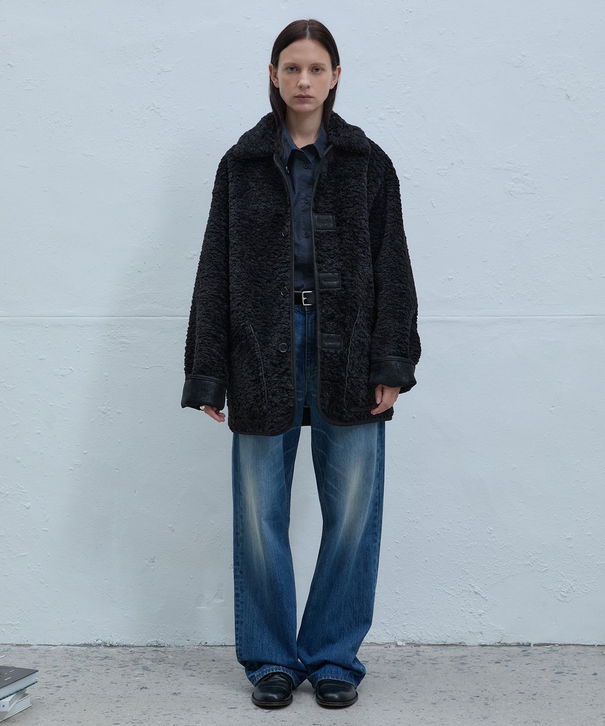앤드로스(ANDROS) Reversible Button Mustang Jacket (Black)