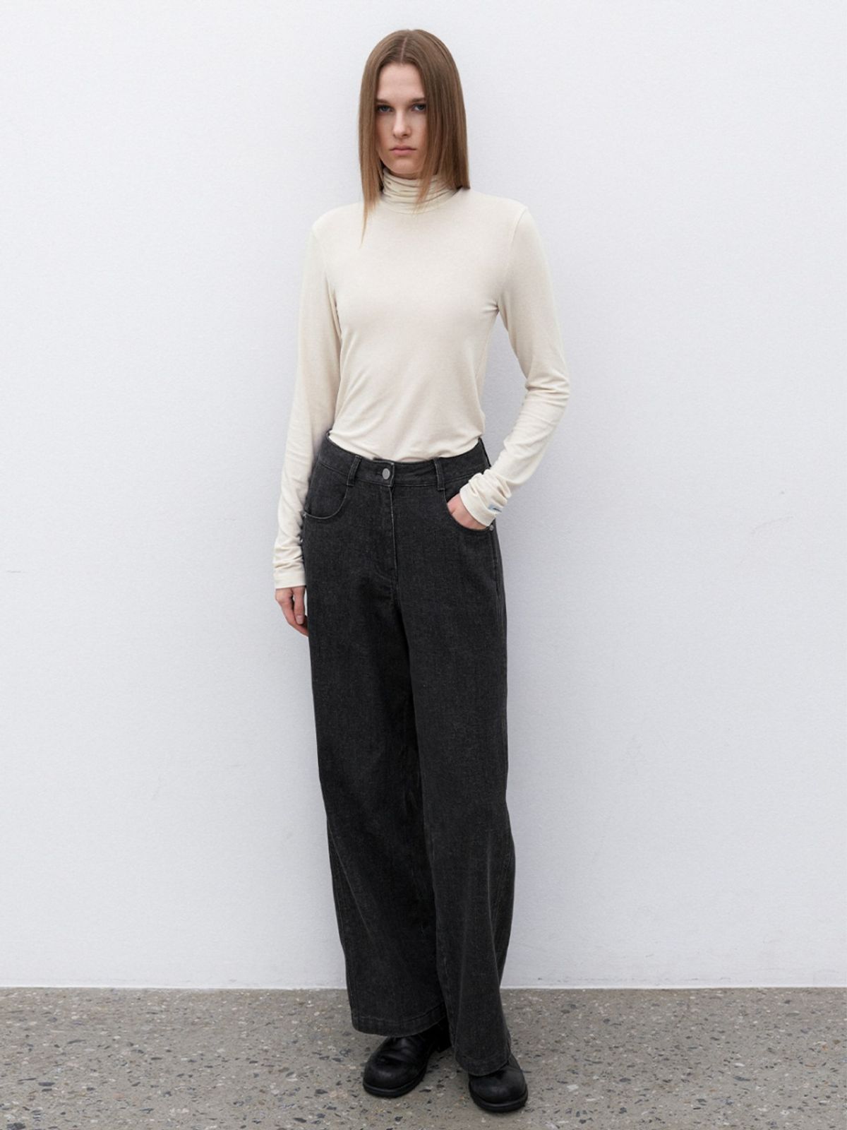 아틀리에 나인(ATELIER NAIN) (PT-5731)ESSENTIAL PIGMENT WARM COTTON PANTS