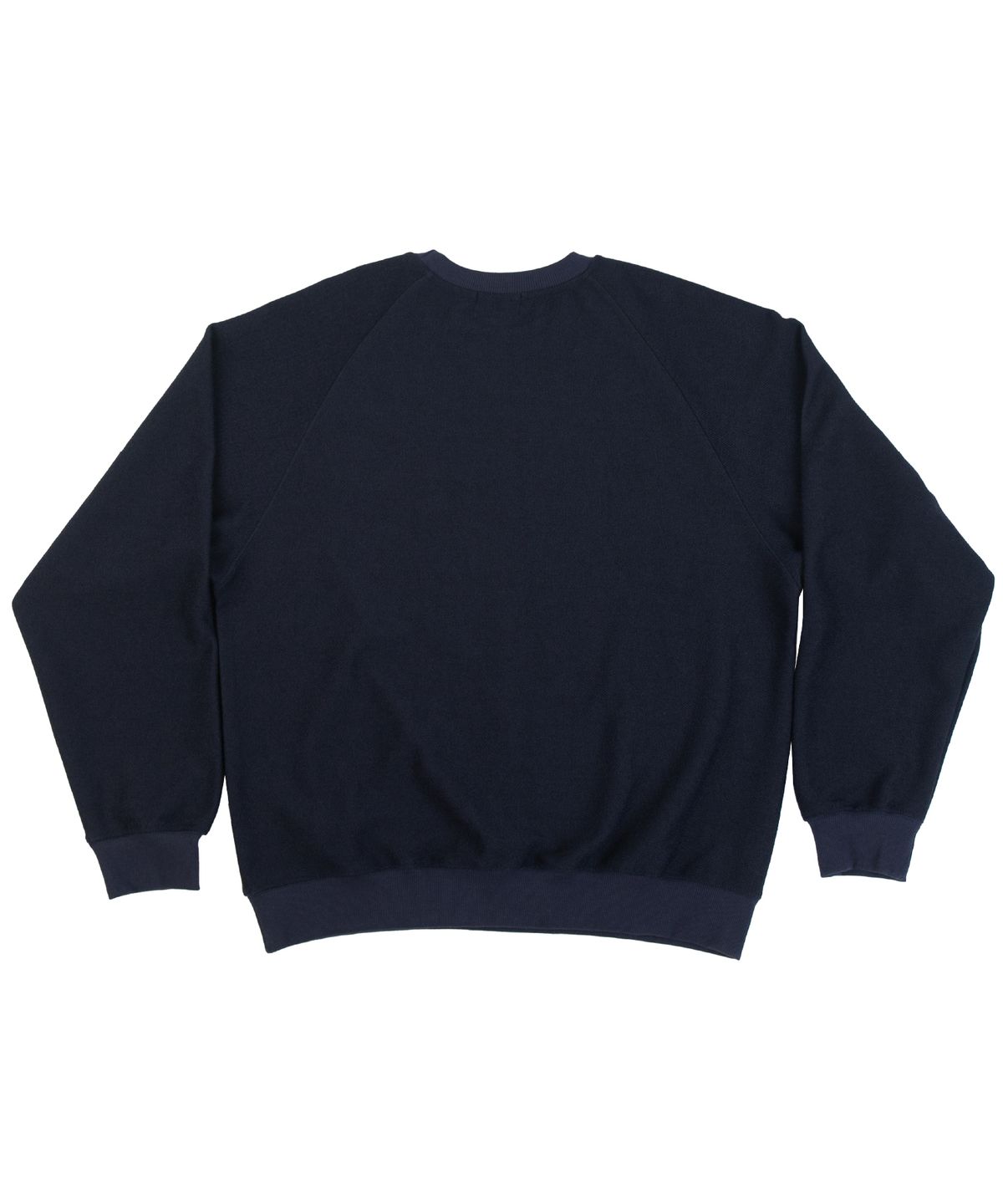 세러데이 레저 클럽(SATURDAY LEISURE CLUB) Leisure Reverse Terry Raglan Sweatshirt (Unisex) - Navy