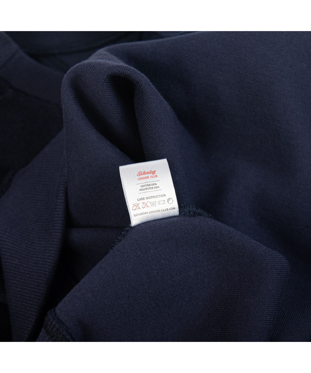 세러데이 레저 클럽(SATURDAY LEISURE CLUB) Leisure Reverse Terry Raglan Sweatshirt (Unisex) - Navy