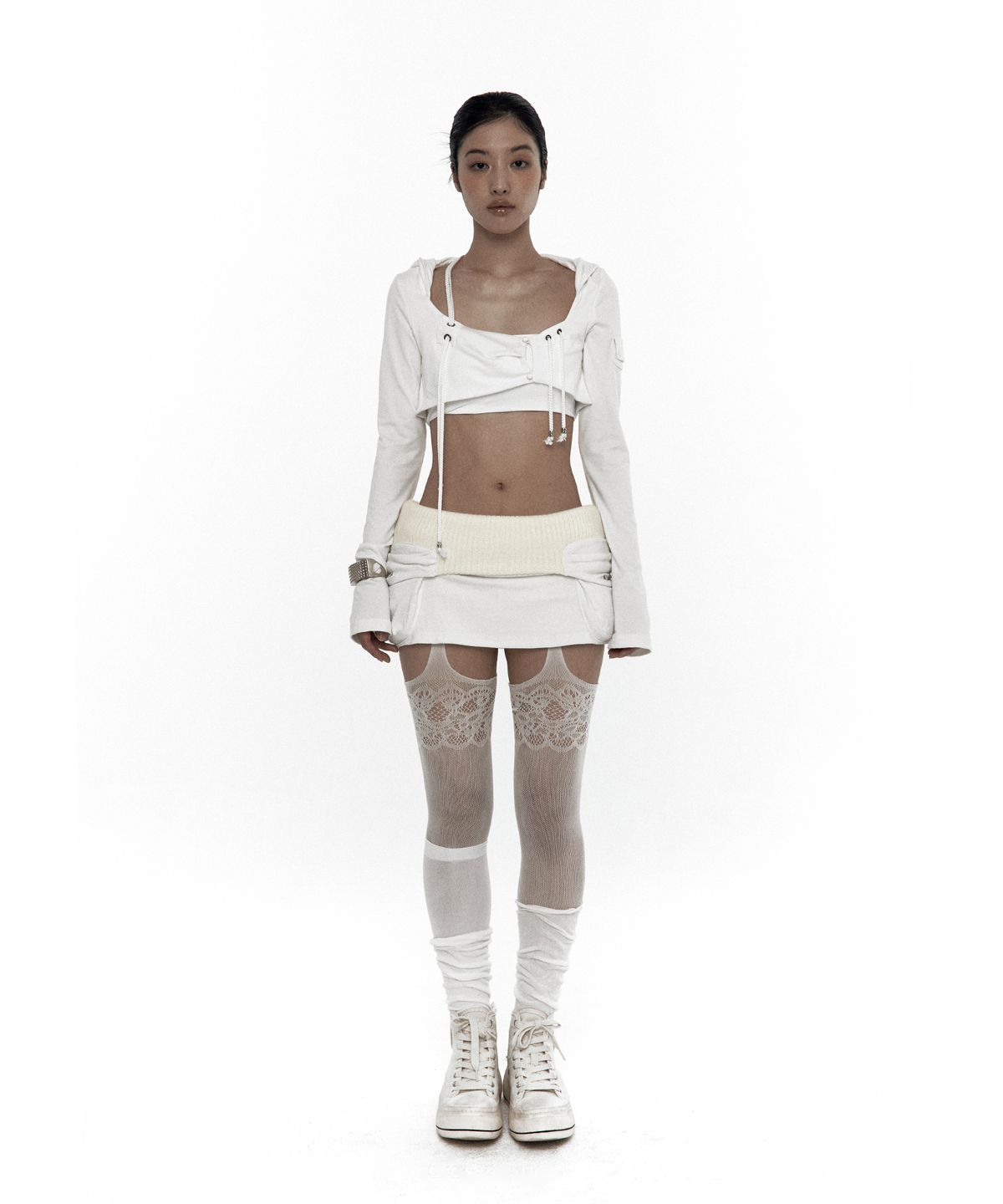 카시코(KASHIKO) Knit Micro Skirt Ivory