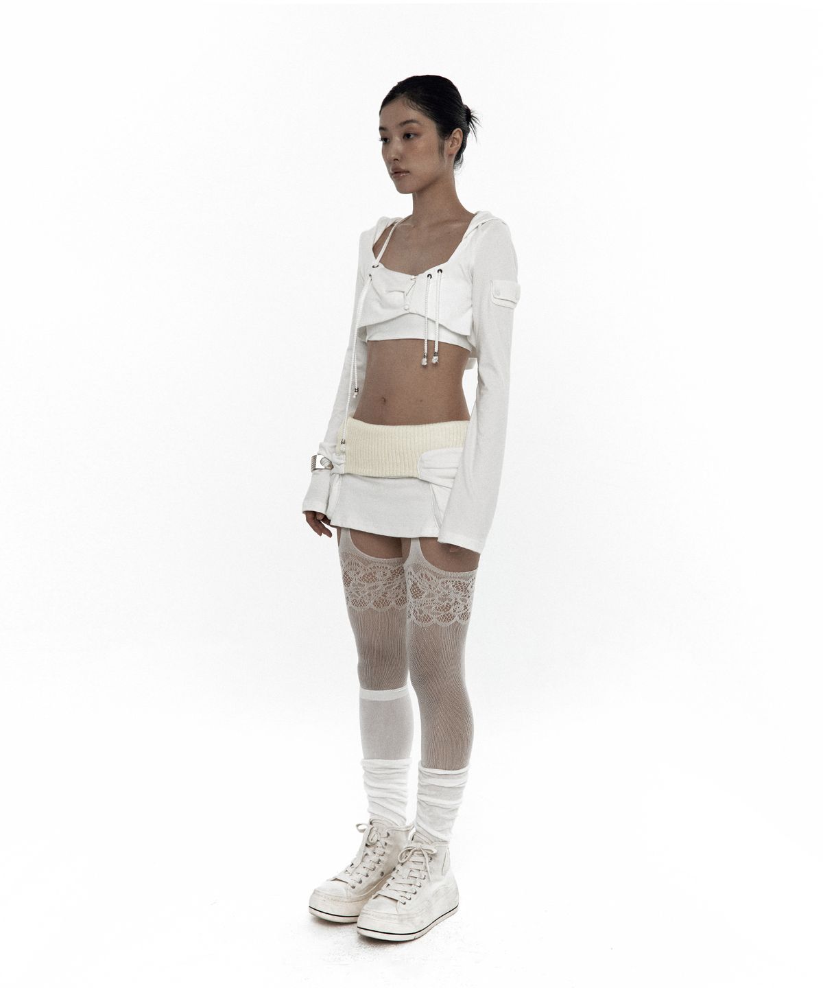 카시코(KASHIKO) Knit Micro Skirt Ivory