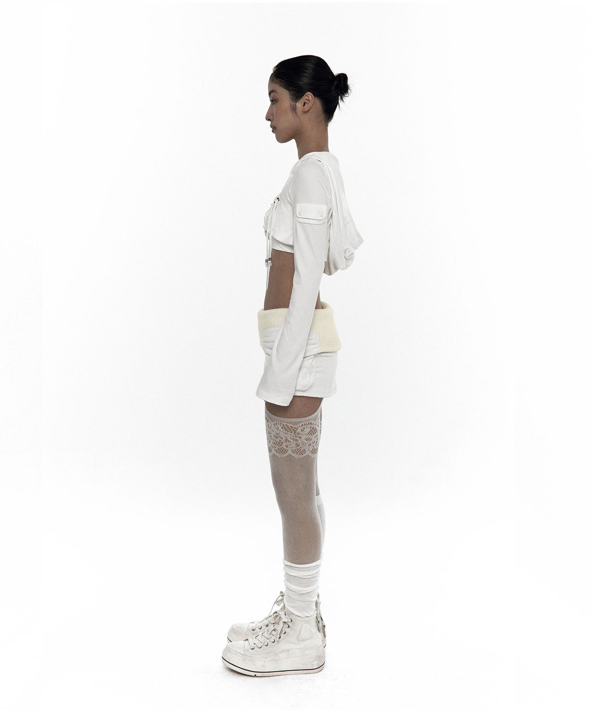 카시코(KASHIKO) Knit Micro Skirt Ivory