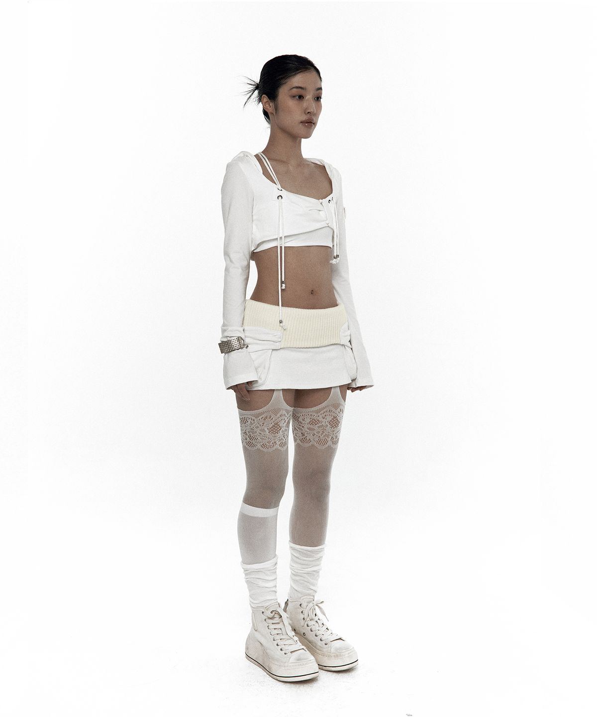 카시코(KASHIKO) Knit Micro Skirt Ivory