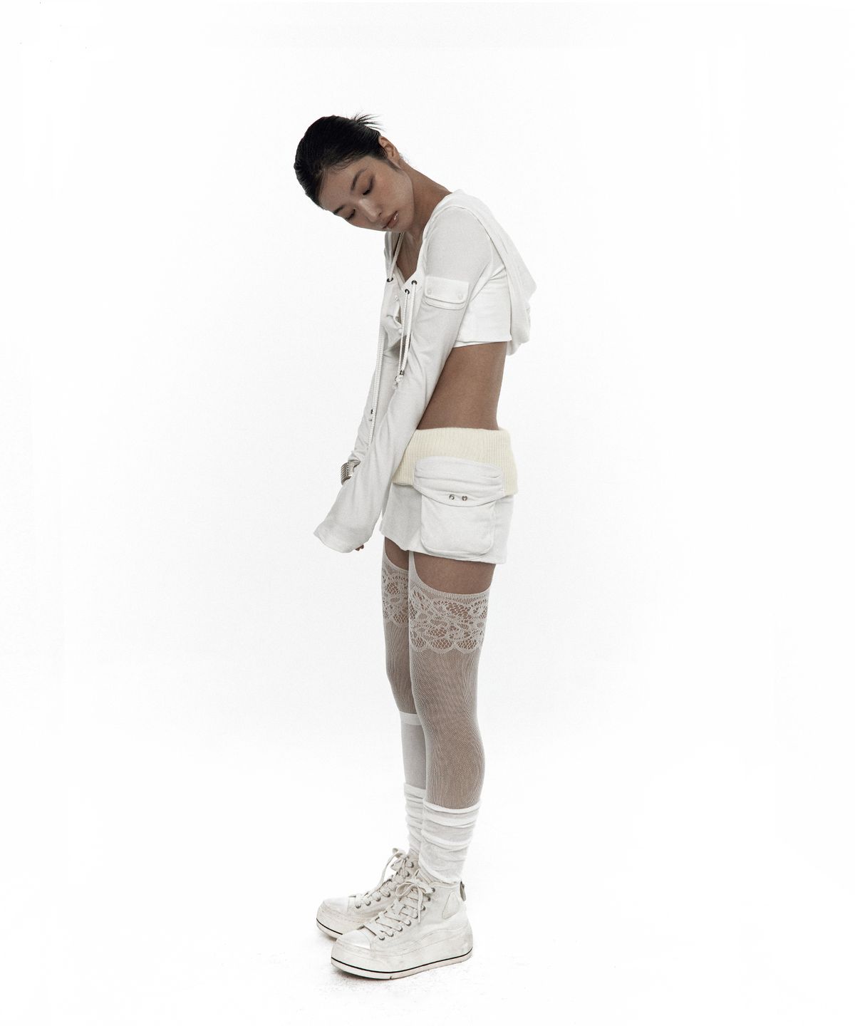카시코(KASHIKO) Knit Micro Skirt Ivory