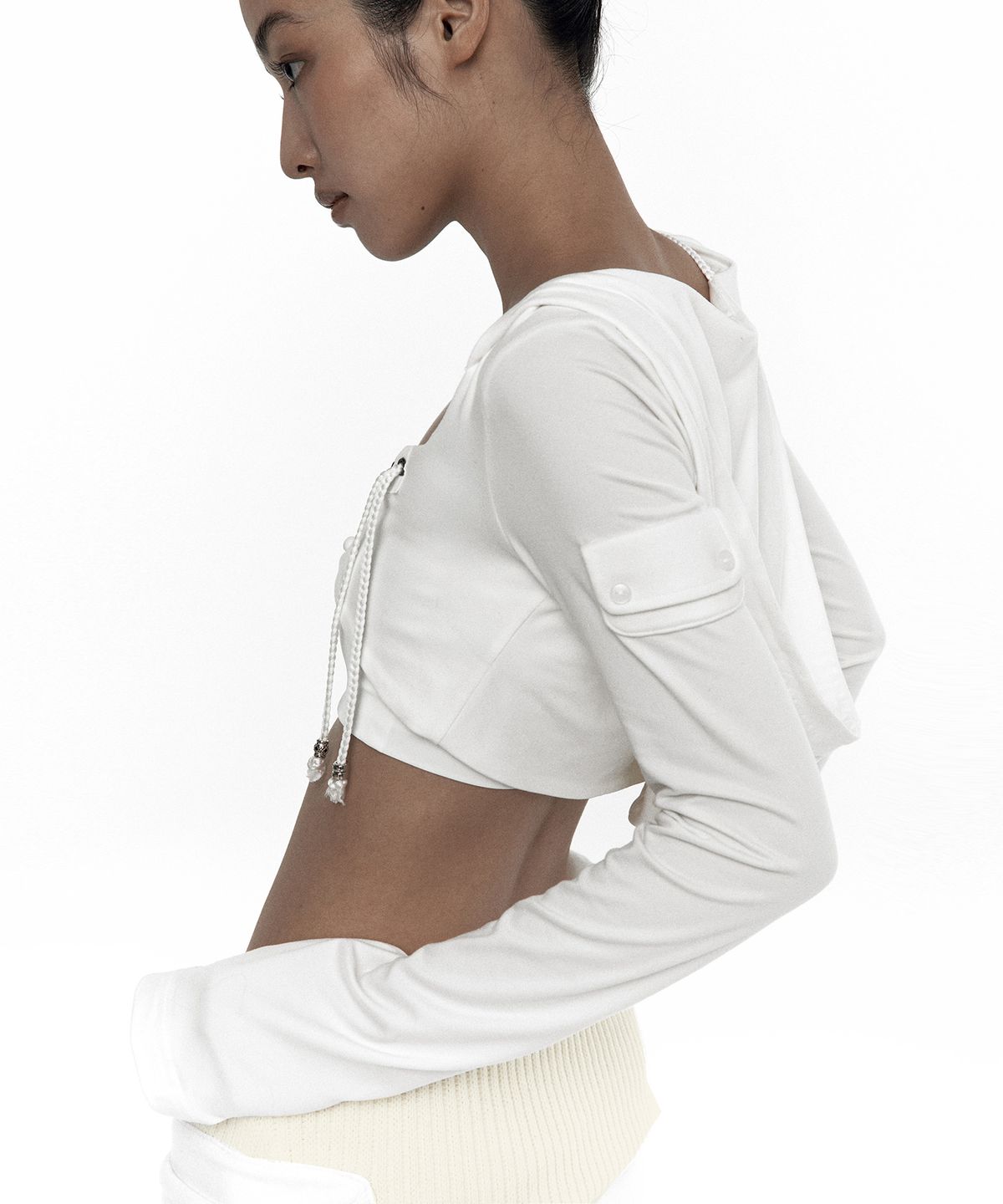 카시코(KASHIKO) Knit Micro Skirt Ivory
