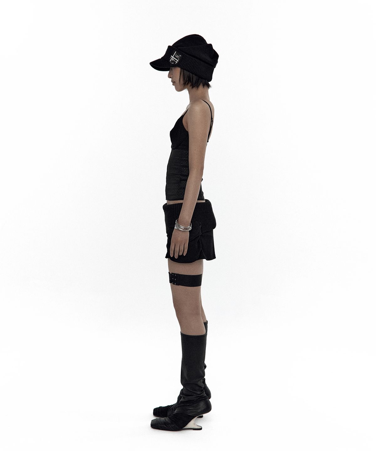 카시코(KASHIKO) Knit Micro Skirt Black