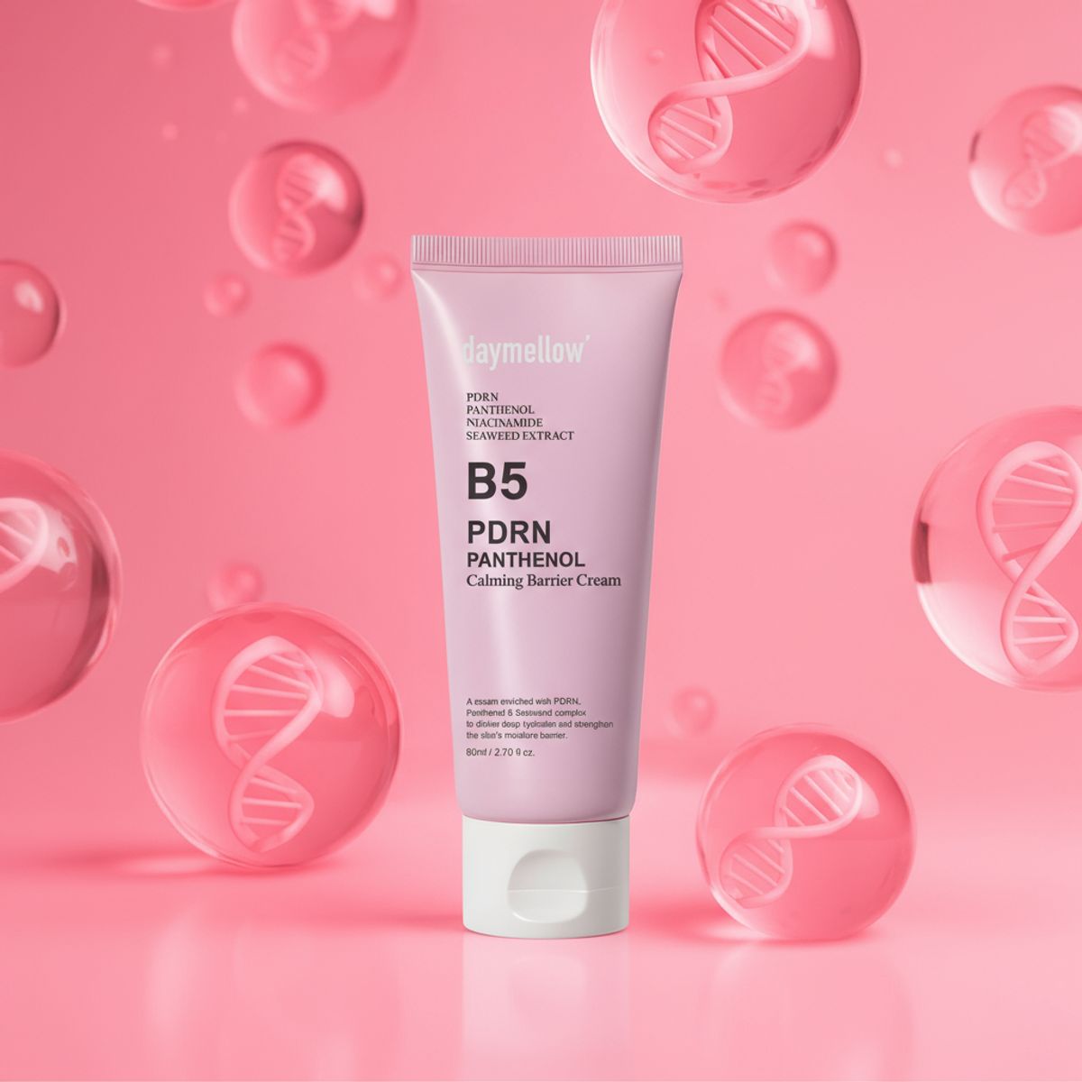 데이멜로우(DAYMELLOW) 데이멜로우 PDRN 판테놀 카밍 베리어 약국입점 진정 보습 장벽 크림, 1개, 80ml