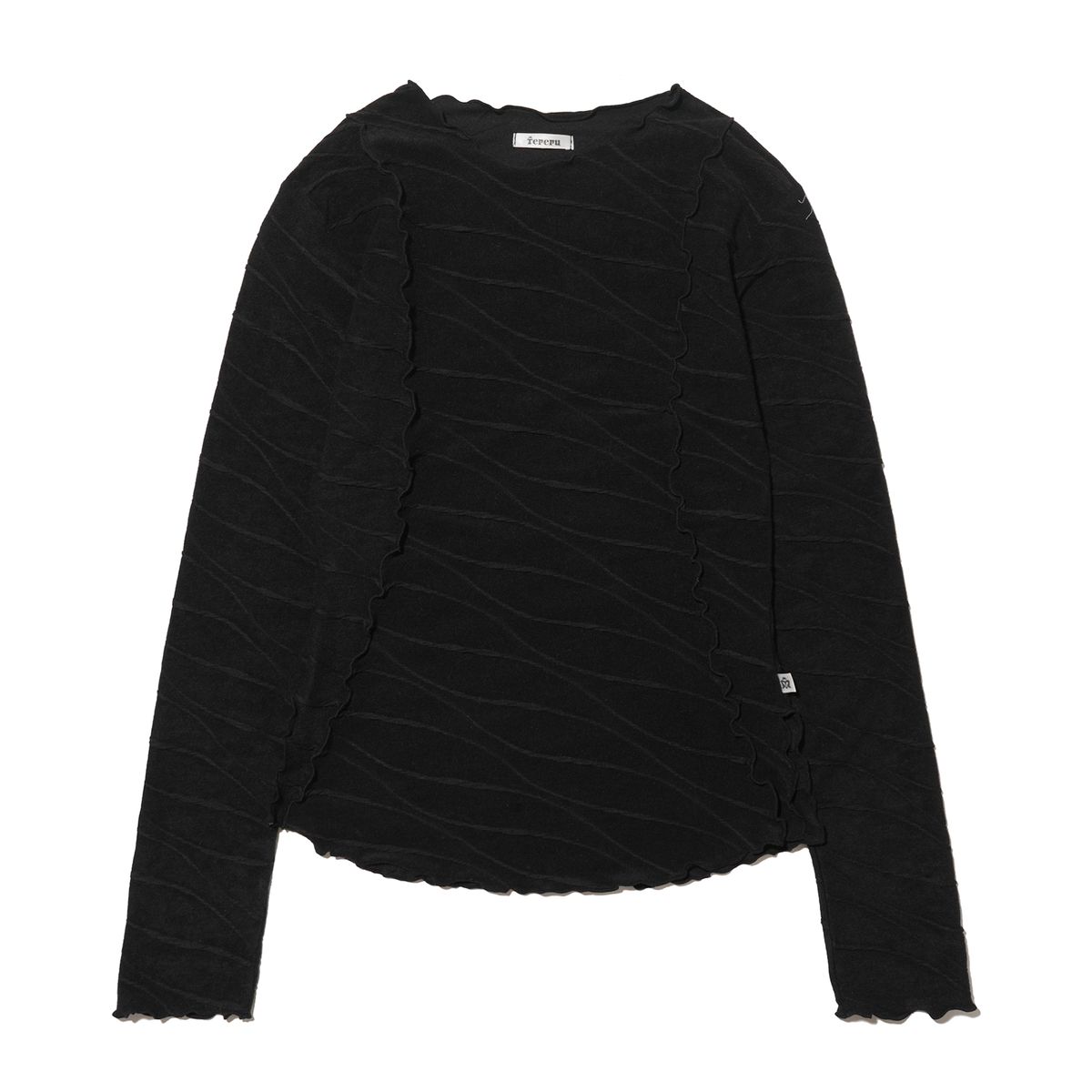 테레루(TERERU) Ruffle Line Long Sleeve Black