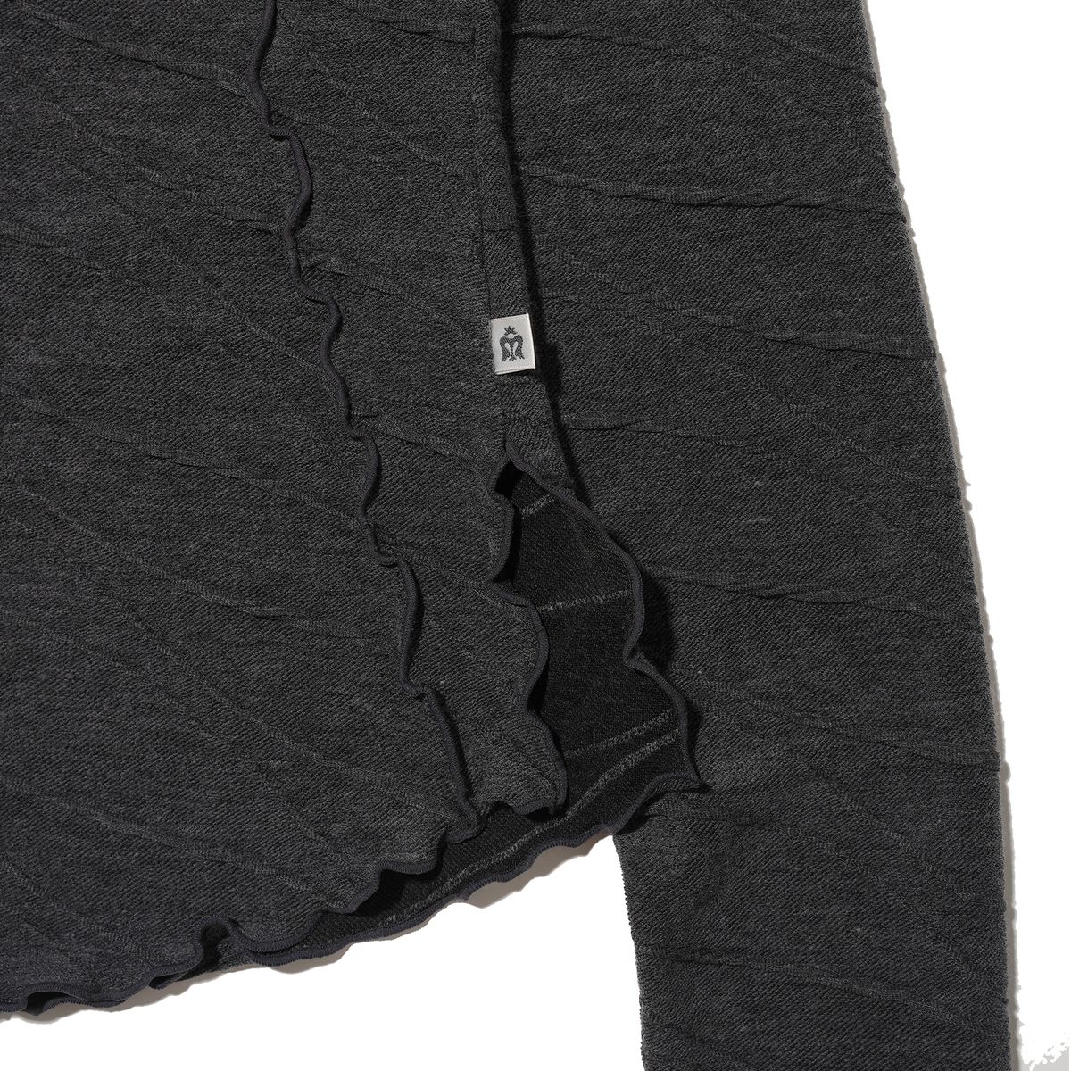 테레루(TERERU) Ruffle Line Long Sleeve Charcoal