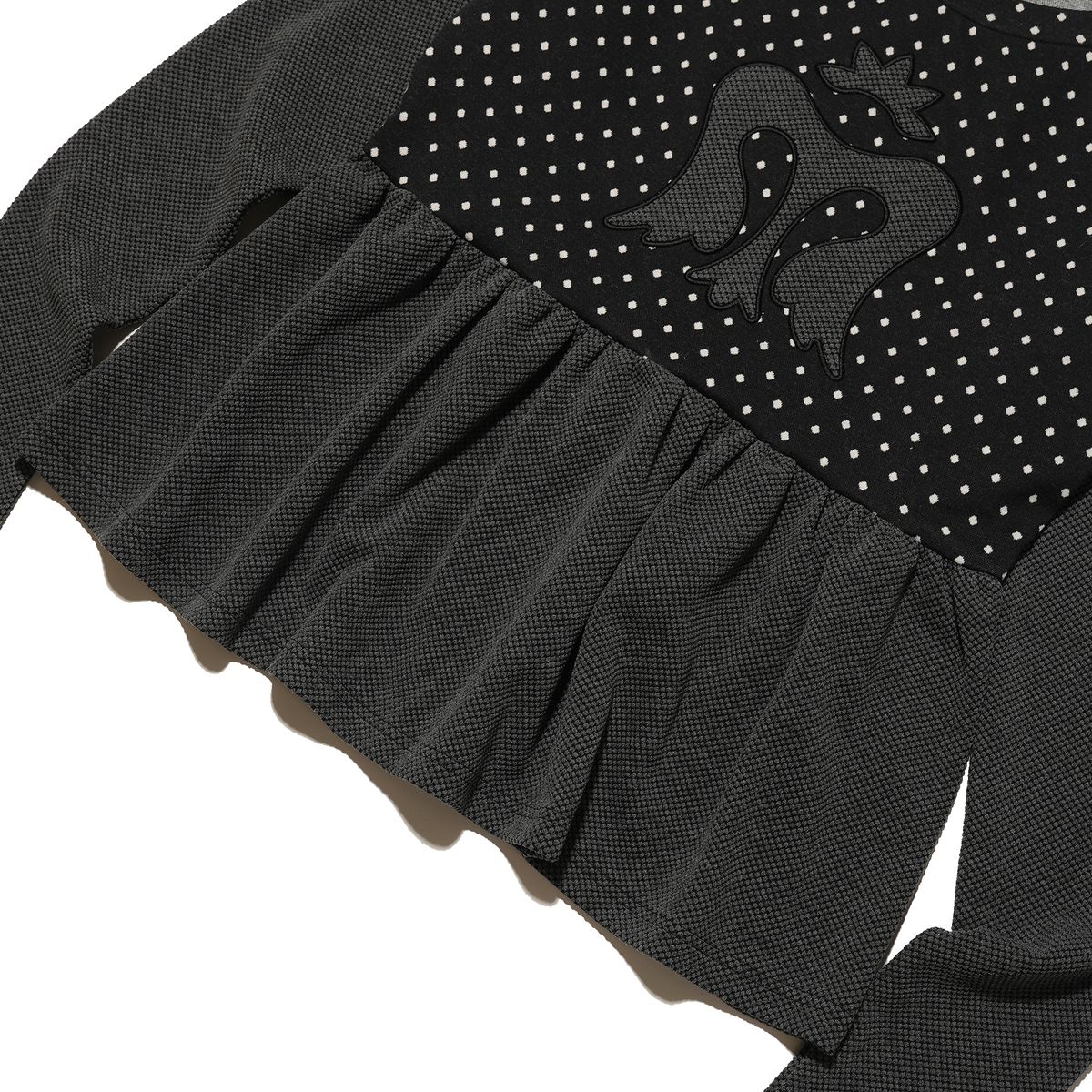테레루(TERERU) Ruffle Point Long Sleeve Black