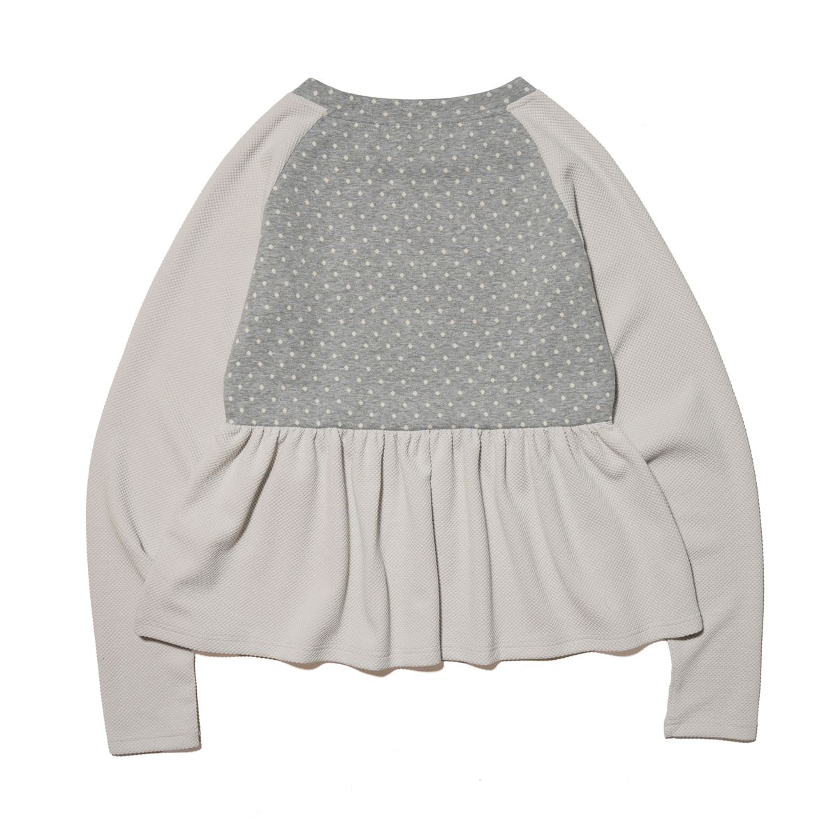 테레루(TERERU) Ruffle Point Long Sleeve Gray