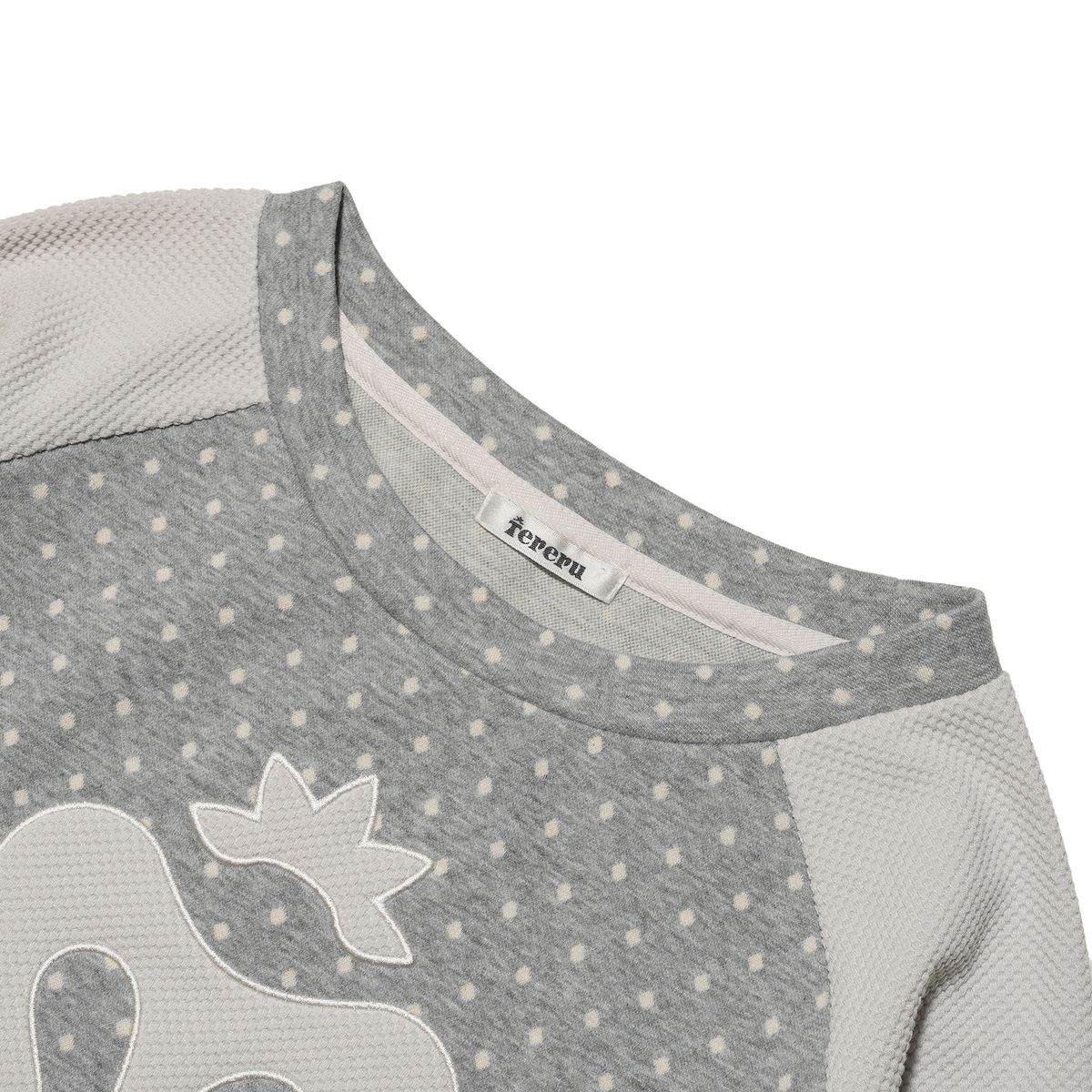테레루(TERERU) Ruffle Point Long Sleeve Gray
