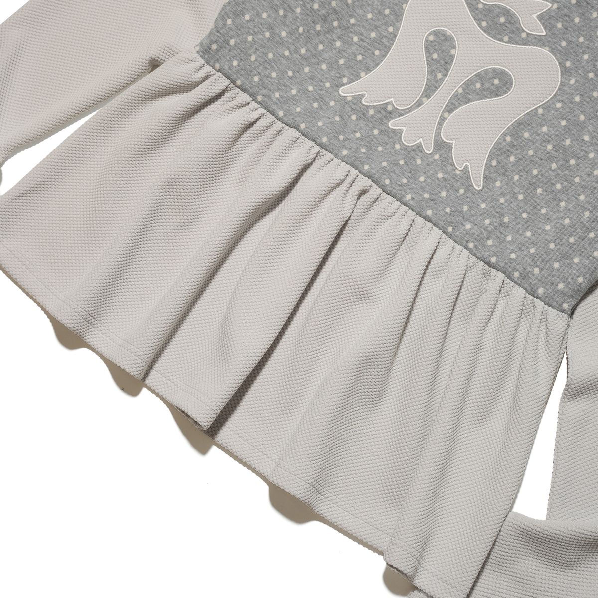 테레루(TERERU) Ruffle Point Long Sleeve Gray