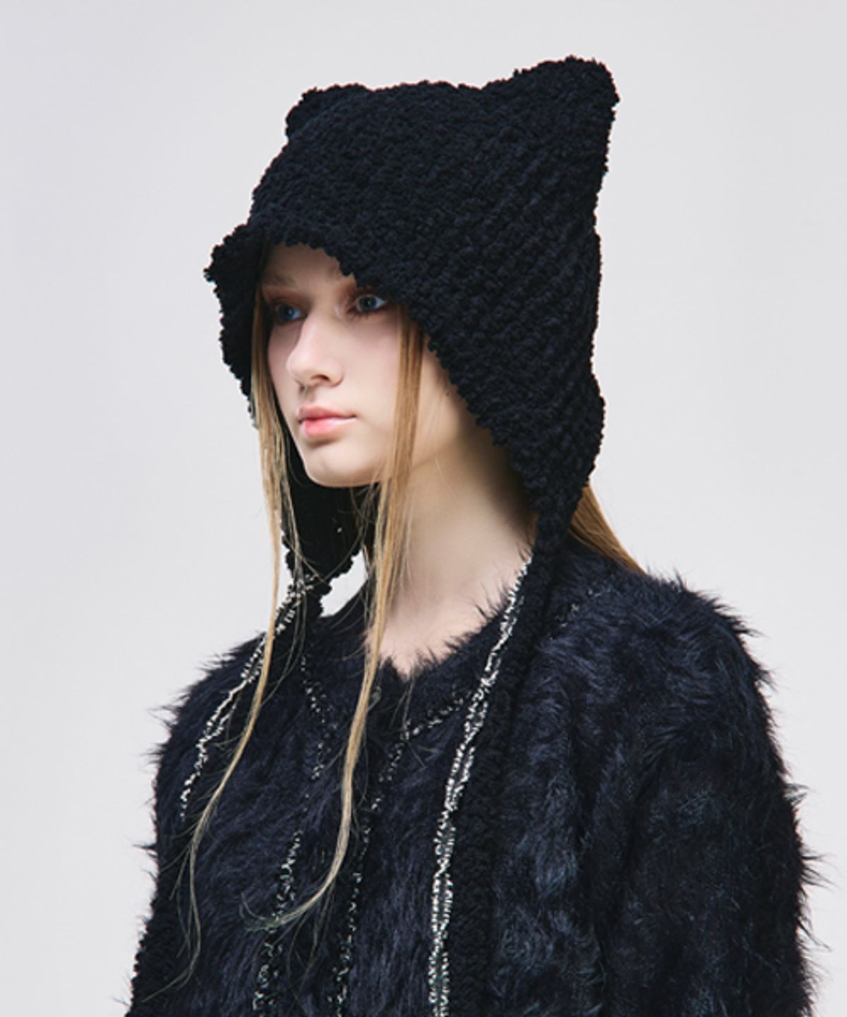 그레이티스트(THE GREATEST) Cats String Beanie Black