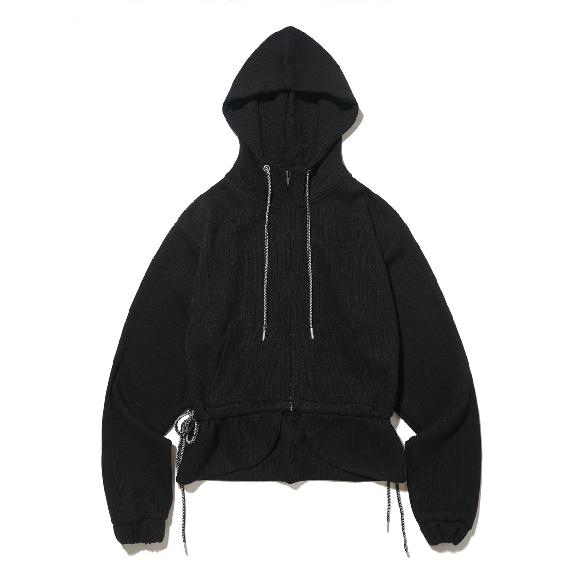 테레루(TERERU) Side String Hoodie zip-up Black