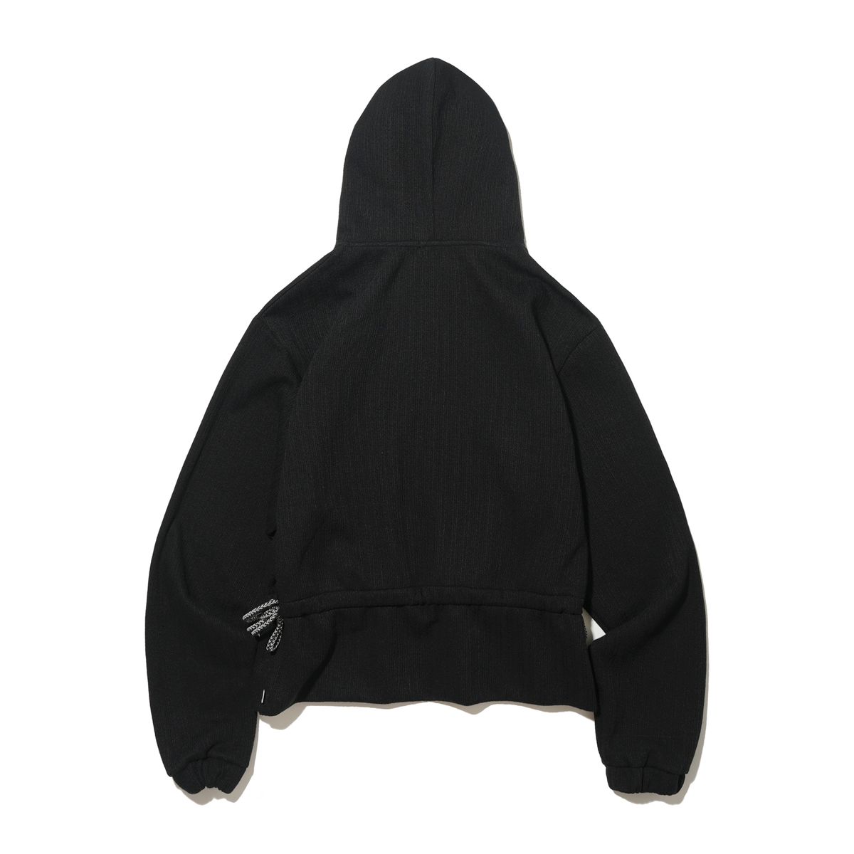 테레루(TERERU) Side String Hoodie zip-up Black
