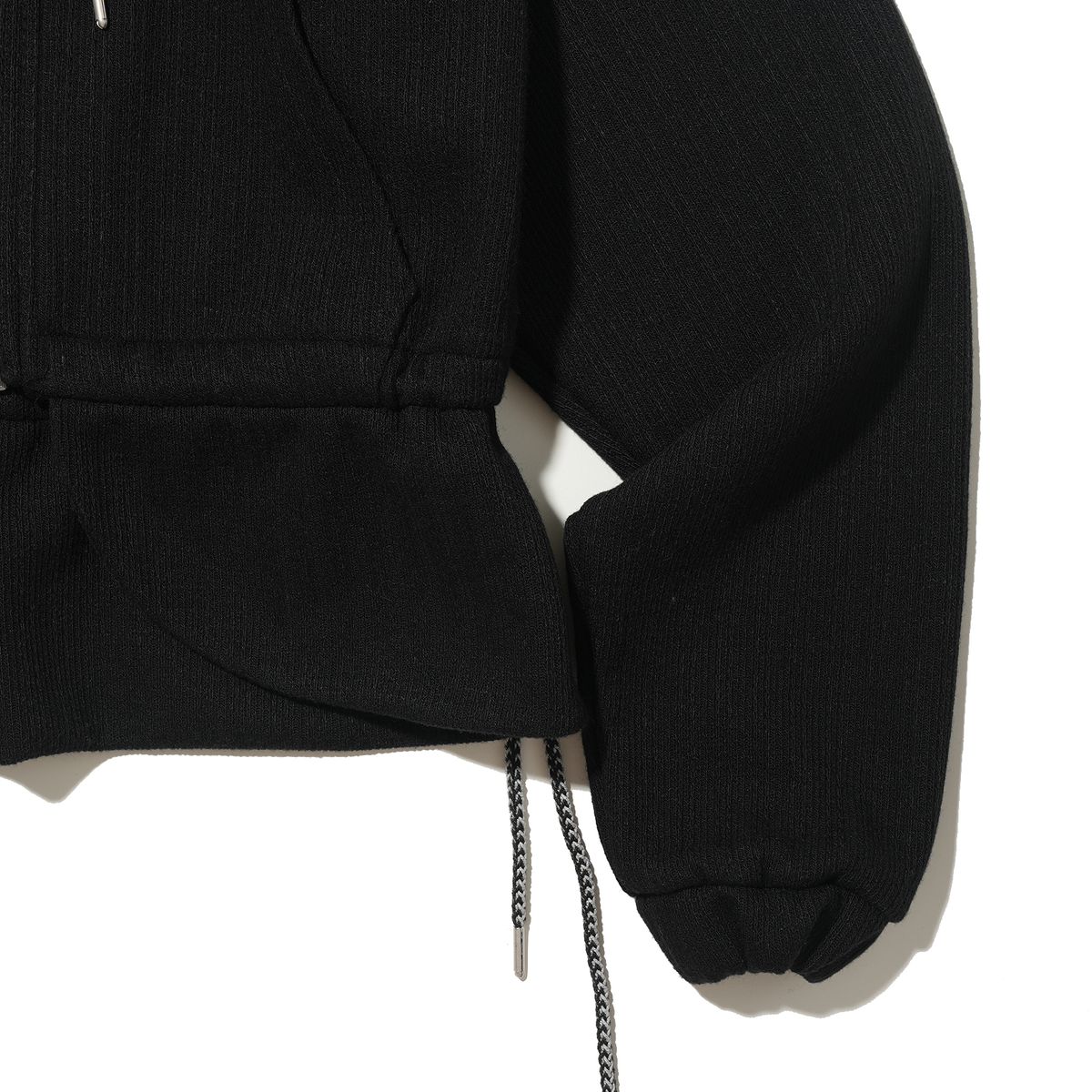테레루(TERERU) Side String Hoodie zip-up Black