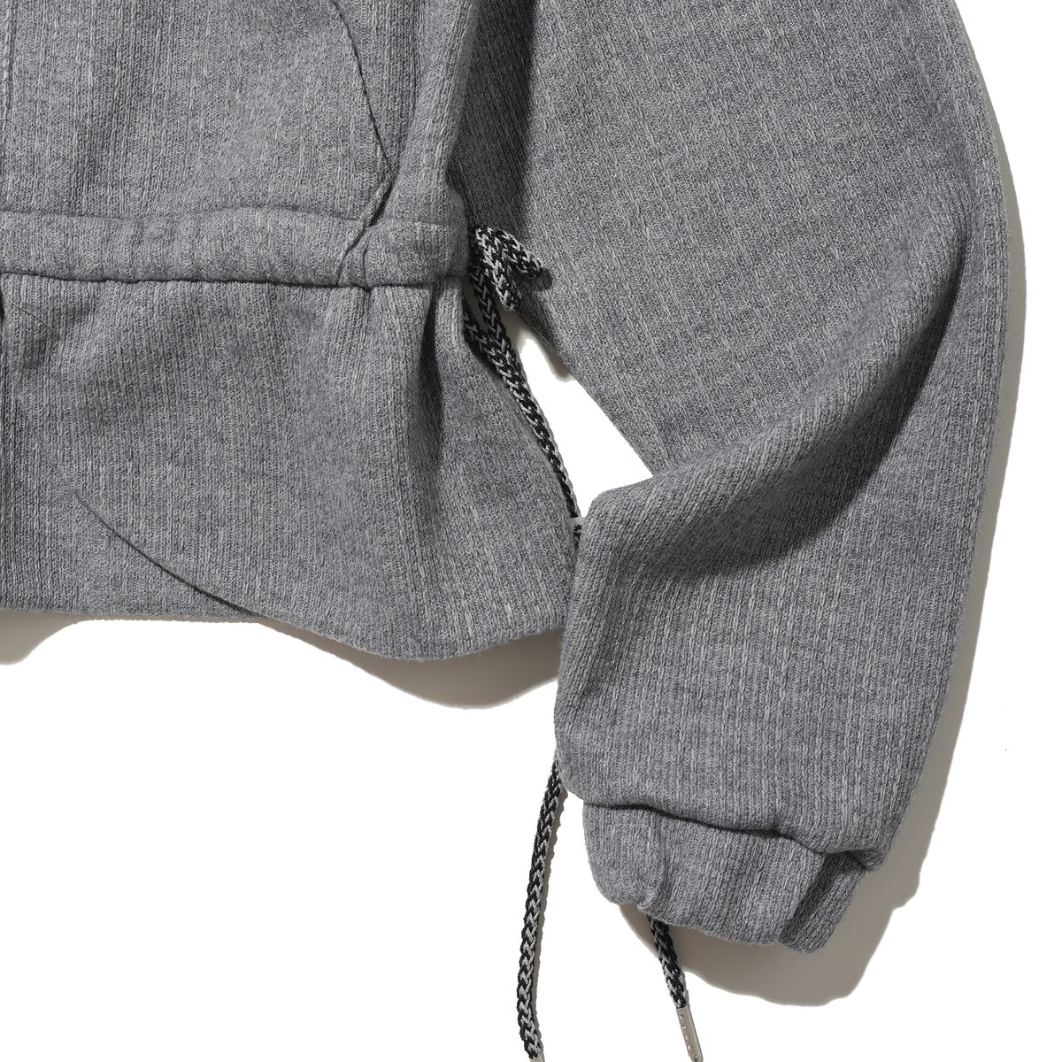 테레루(TERERU) Side String Hoodie zip-up Gray