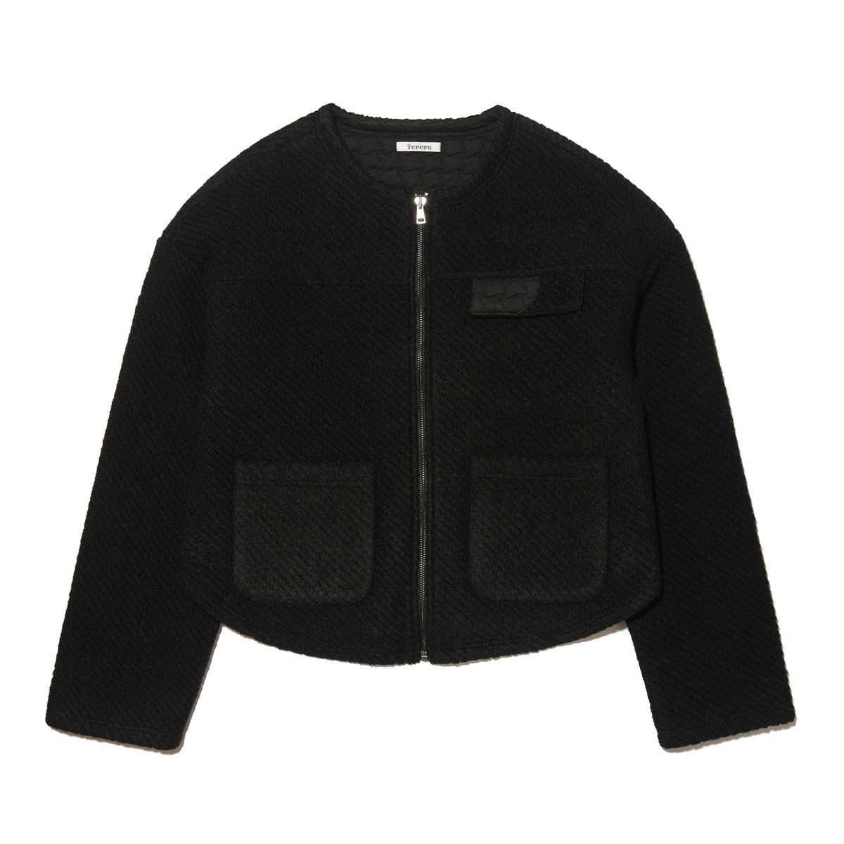 테레루(TERERU) Crewneck Jacket Black