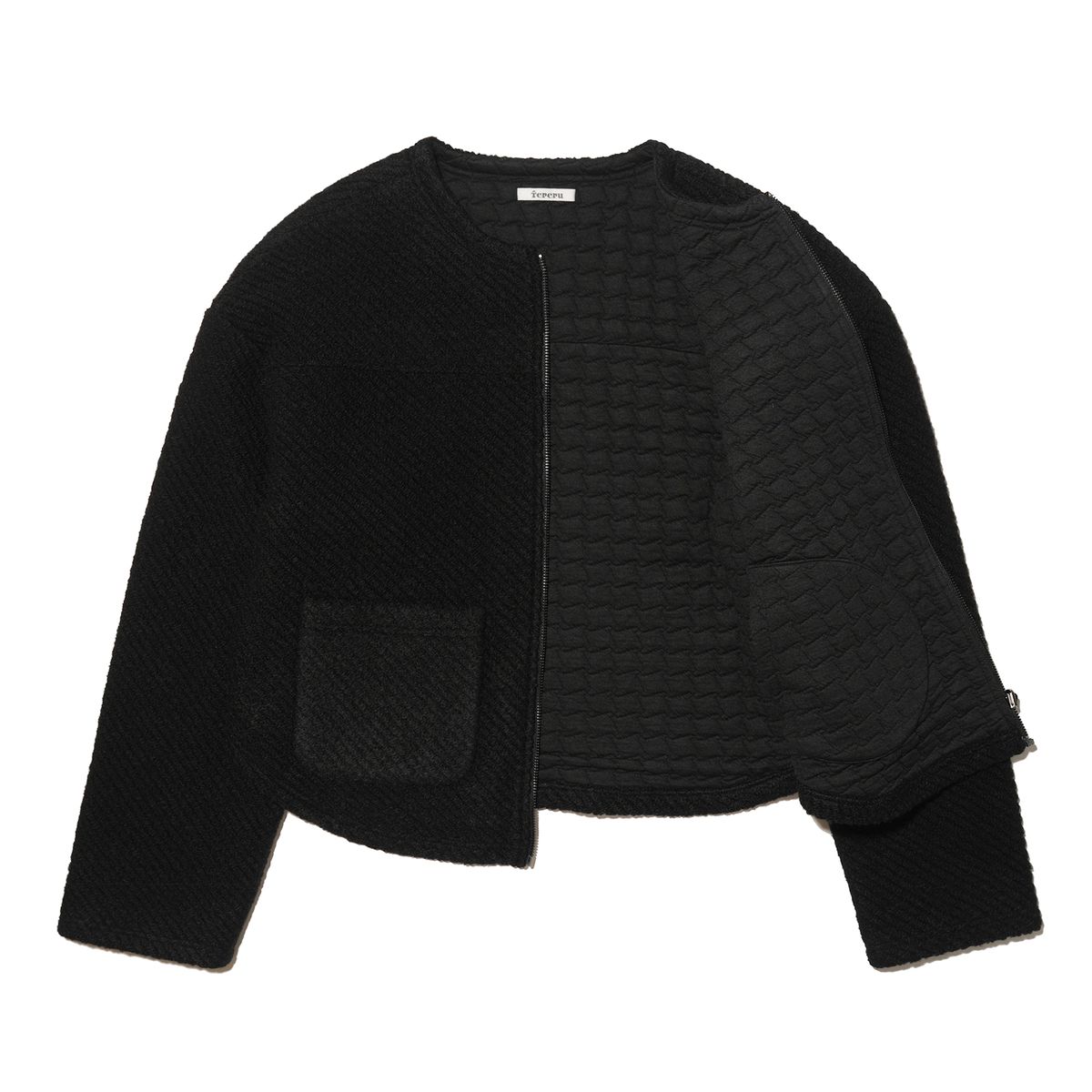 테레루(TERERU) Crewneck Jacket Black