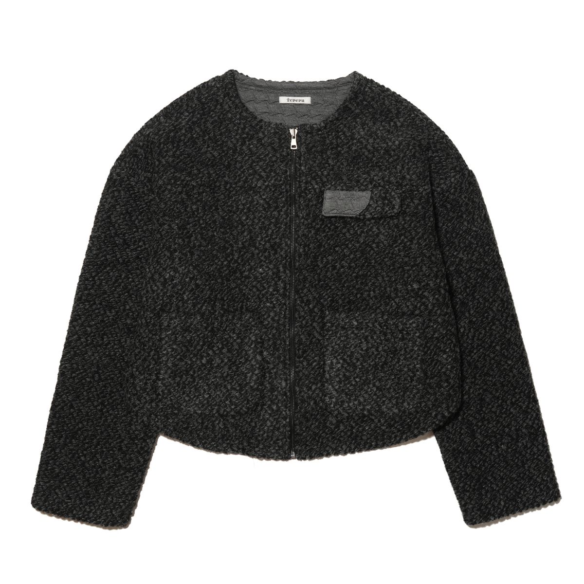 테레루(TERERU) Crewneck Jacket Charcoal