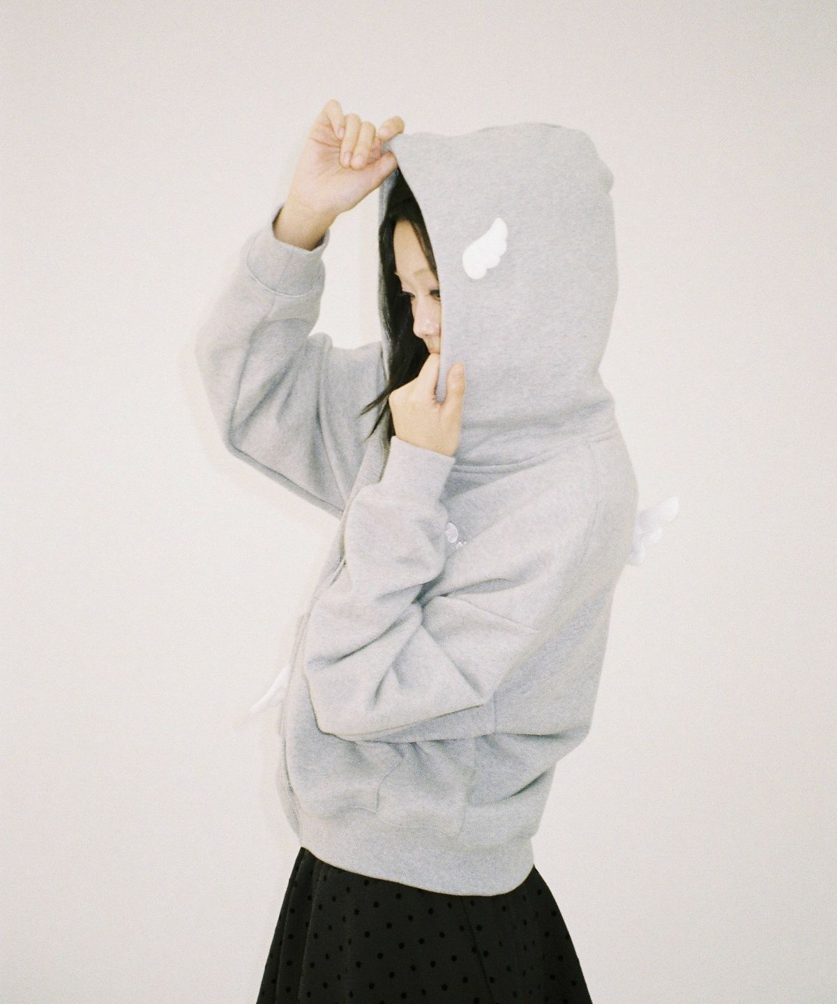 클럿 스튜디오(CLUT STUDIO) 천사의 날개 집업 후드 - 그레이