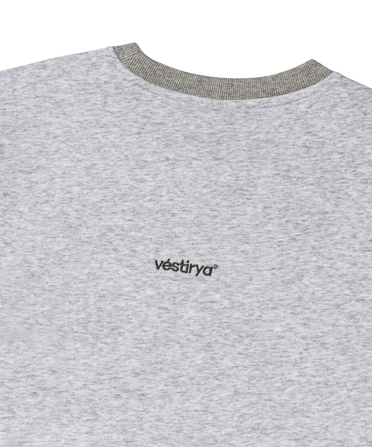 베스티리아(VESTIRYA) Dreamy Heart Crop Sweatshirts Light Gray