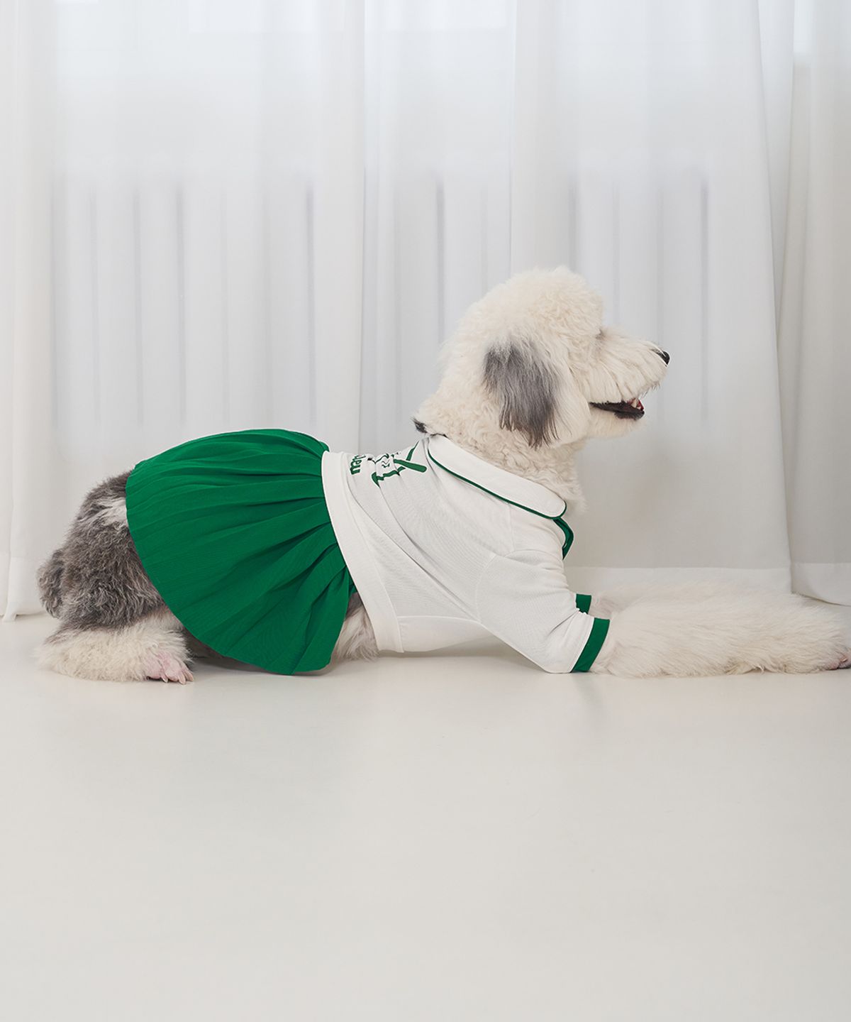 베일리(BAILEY) 중형견 대형견 강아지 골프 원피스 그린