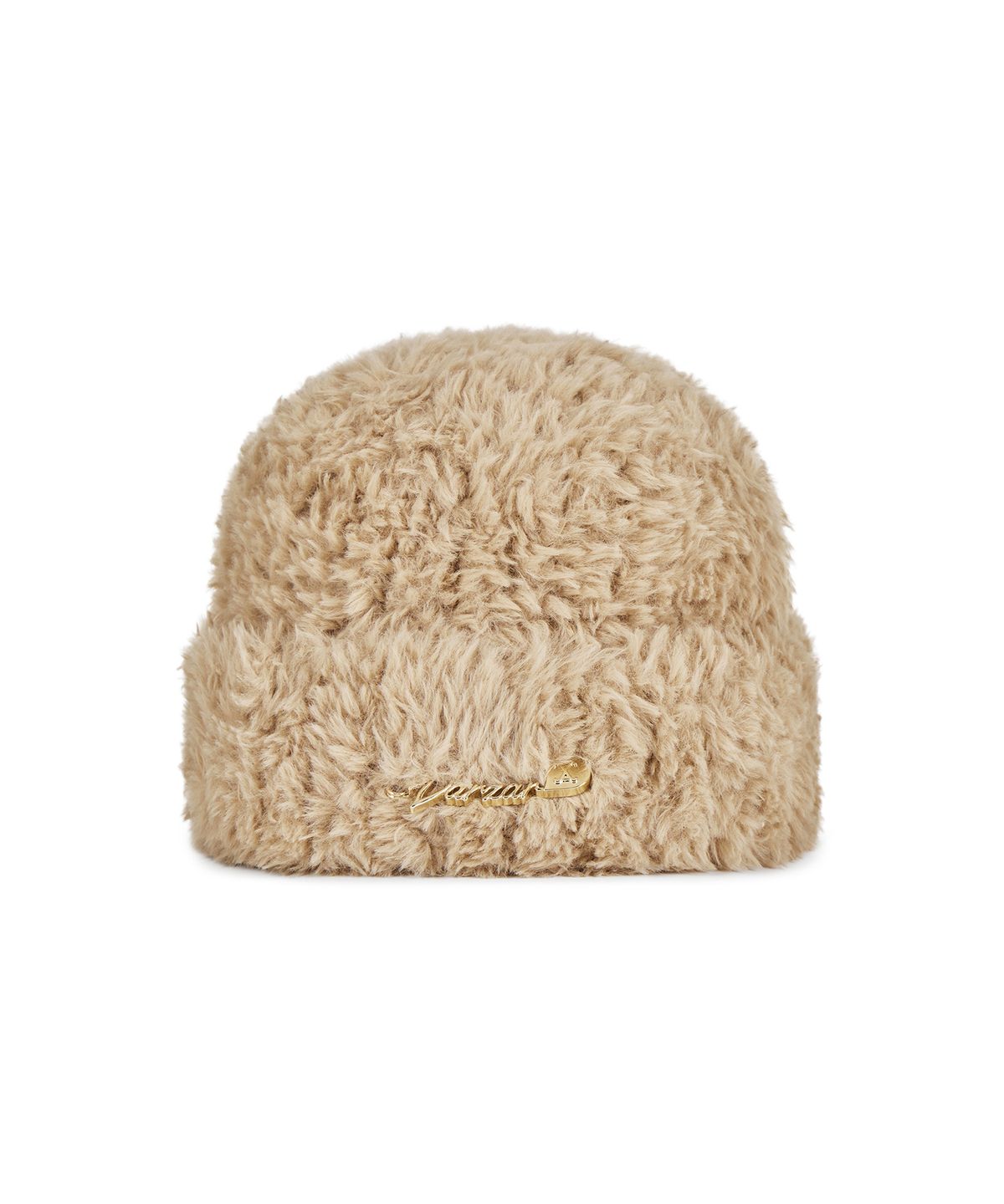 바잘(VARZAR) 세이프티 핀 퍼 비니 베이지