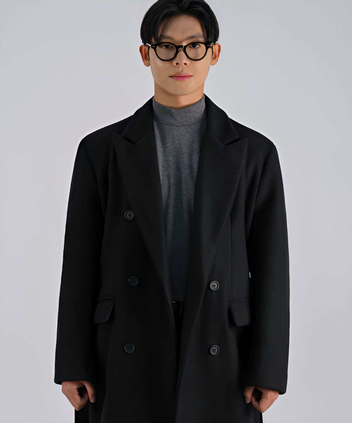 후어(HOOR) 울 롱 더블 로브 코트_3COLOR