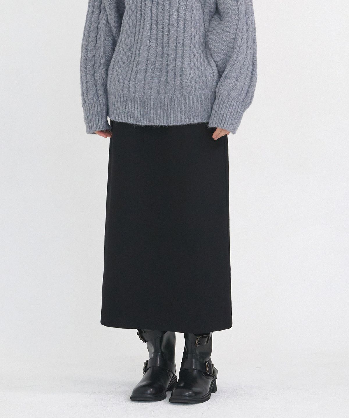 미케네(MICANE) 제시카 울 롱 스커트