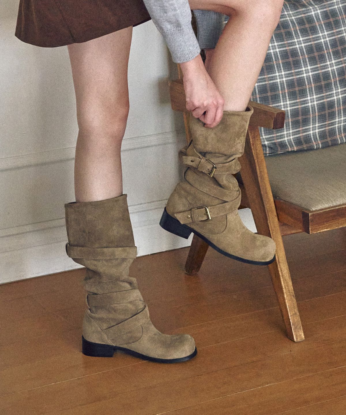 프리플라(FRI FLA) ljh7130 Soft Slouch Belt Boots - 2 Colors