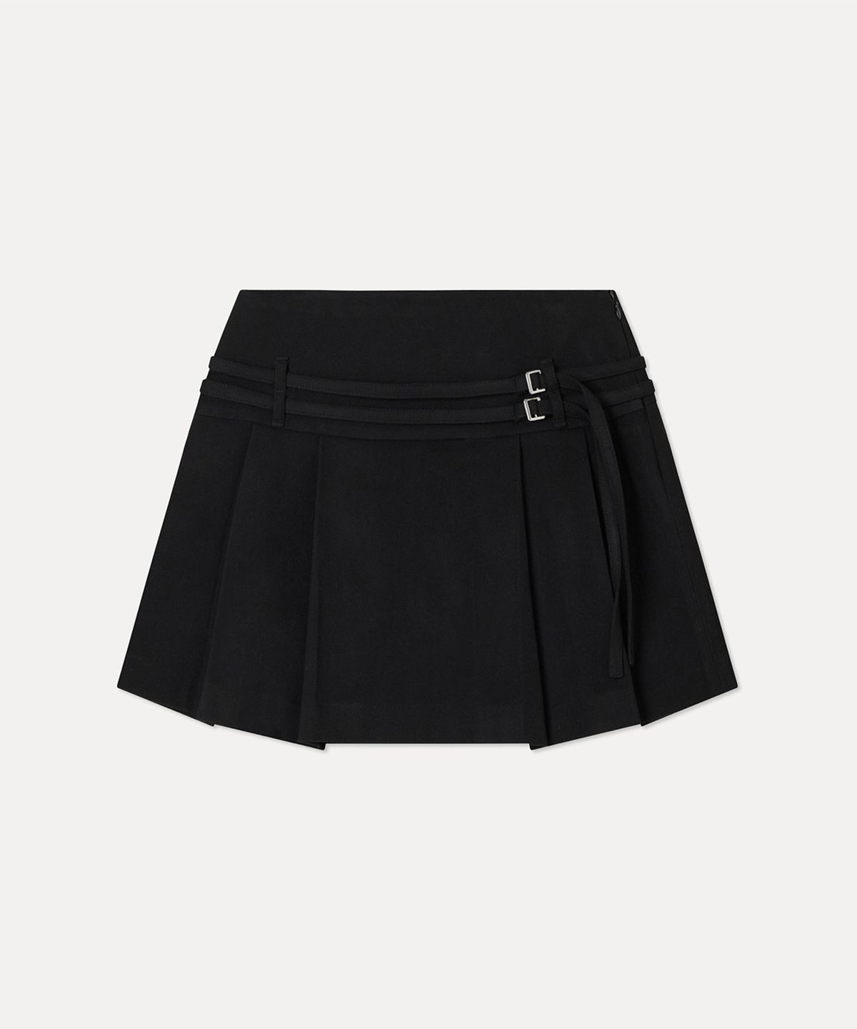 미쏘(MIXXO) 스트랩 플리츠 미니 스커트_MIWWHG104G