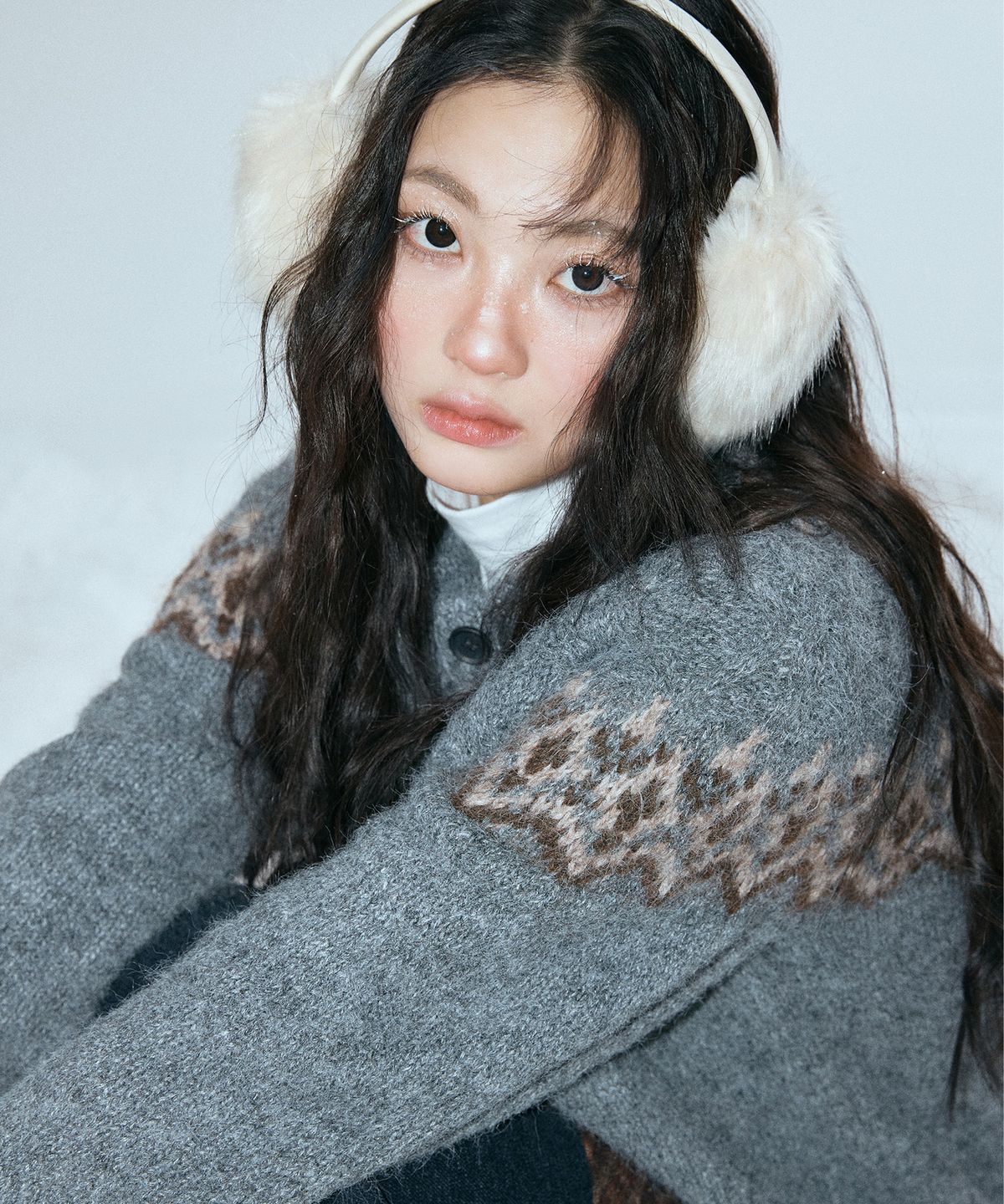 미쏘(MIXXO) 겉피치 목폴라 티셔츠_MIWLWG110A